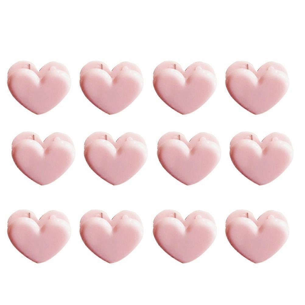 Lovely Heart Pattern Pink Document Holders Suitable For Students And Office 12Pcs