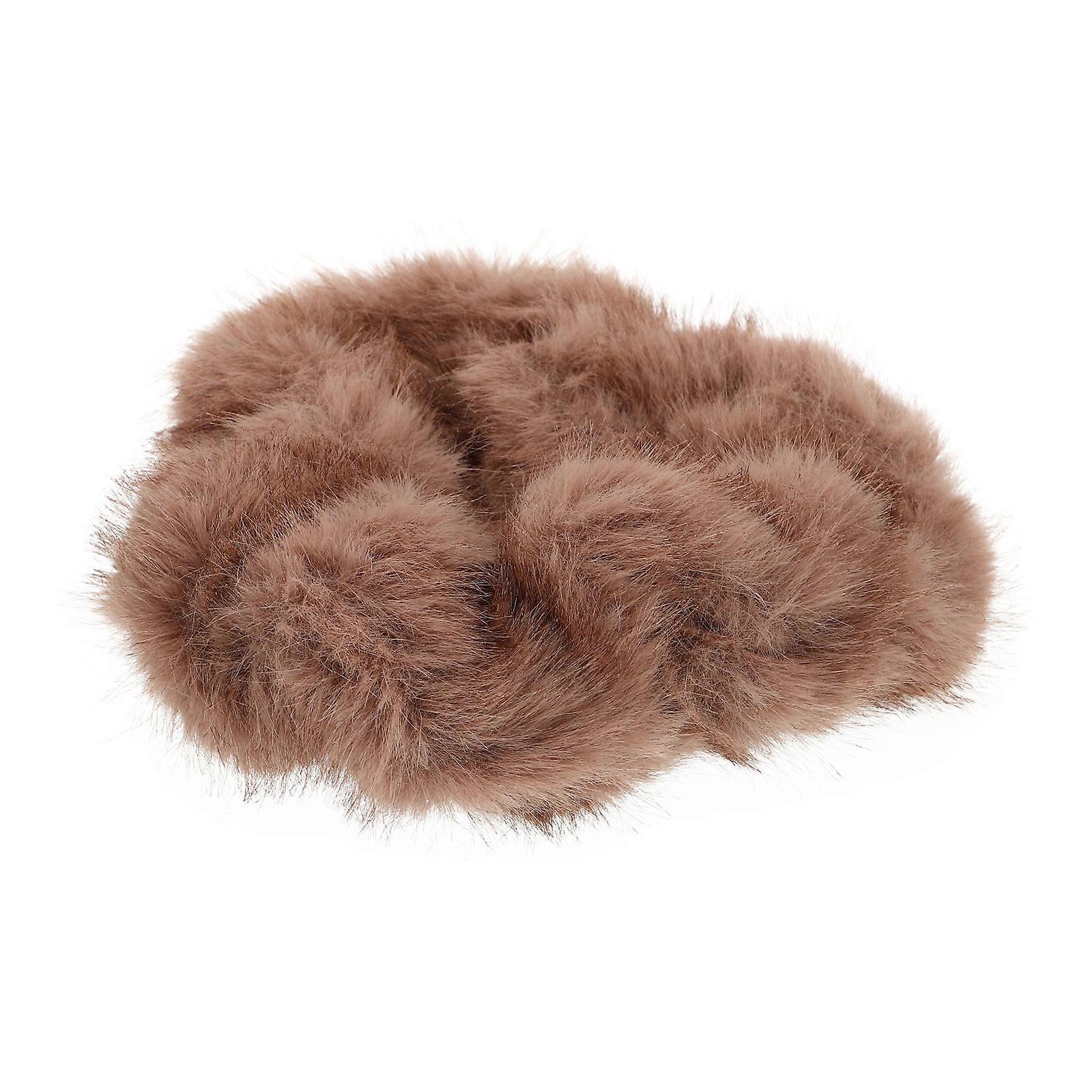 Soft Plush Hair Scrunchies Furry Ponytail Holders for Women, Anti Static Elastic Bands, Vintage Style Hair Ties for Winter