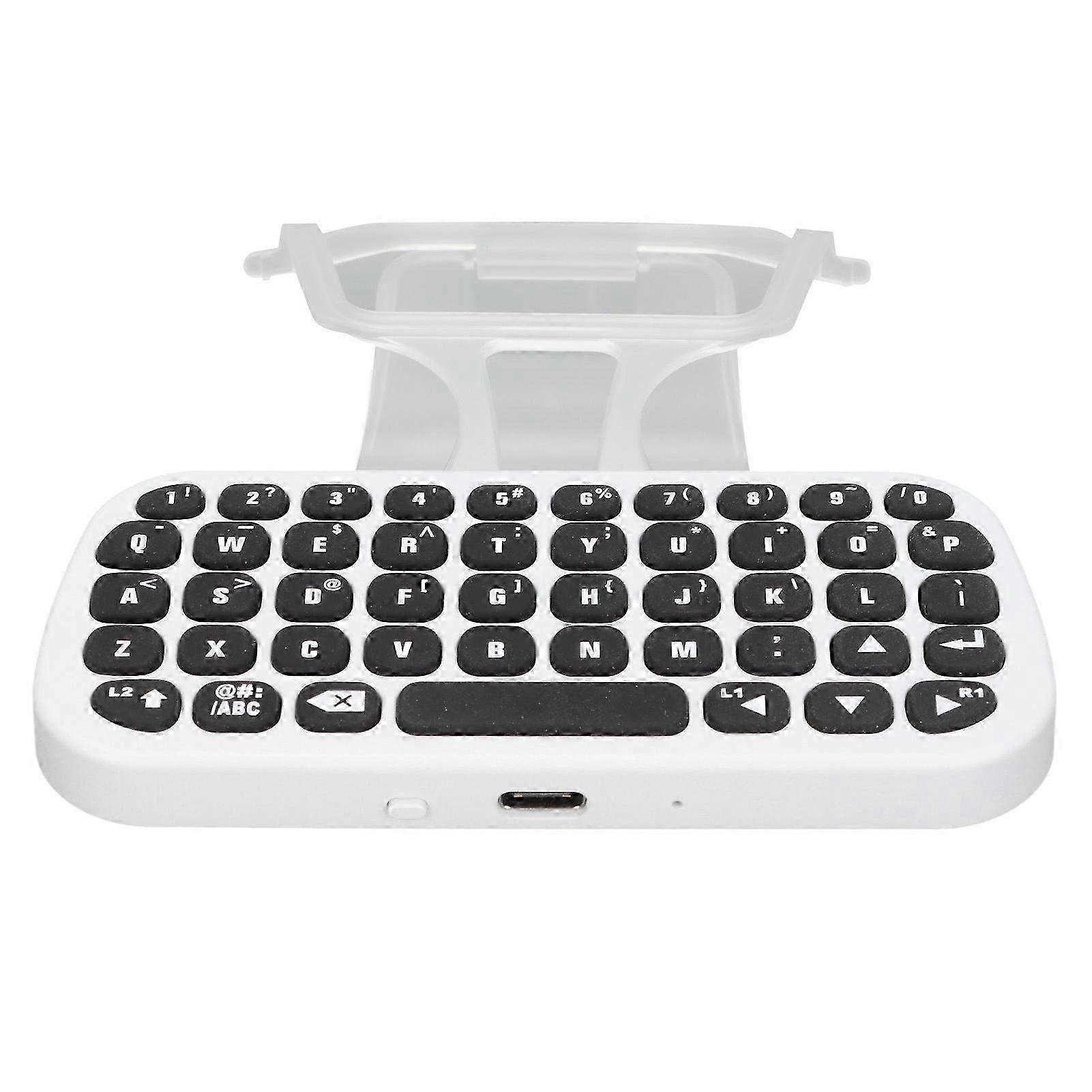 Wireless Bluetooth Keyboard Chatpad for PS5 Controller - Gamepad Accessory with Clip & Charging Cable for Enhanced Gaming Experience