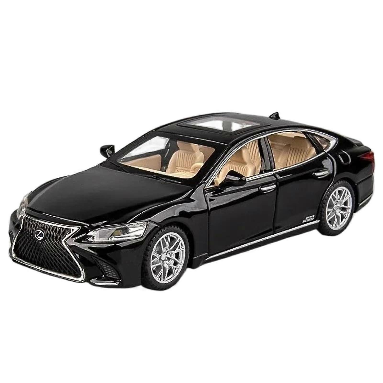 LS500H Die-Cast Model Car 1:32 Scale Metal Alloy with Sound and Light Features, Black Collectible with Box