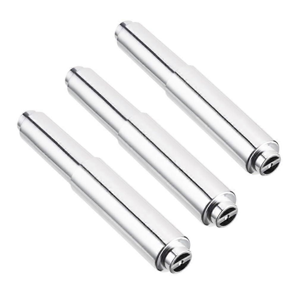 Toilet Paper Holder  Pack of 3, Spring Loaded, Silver