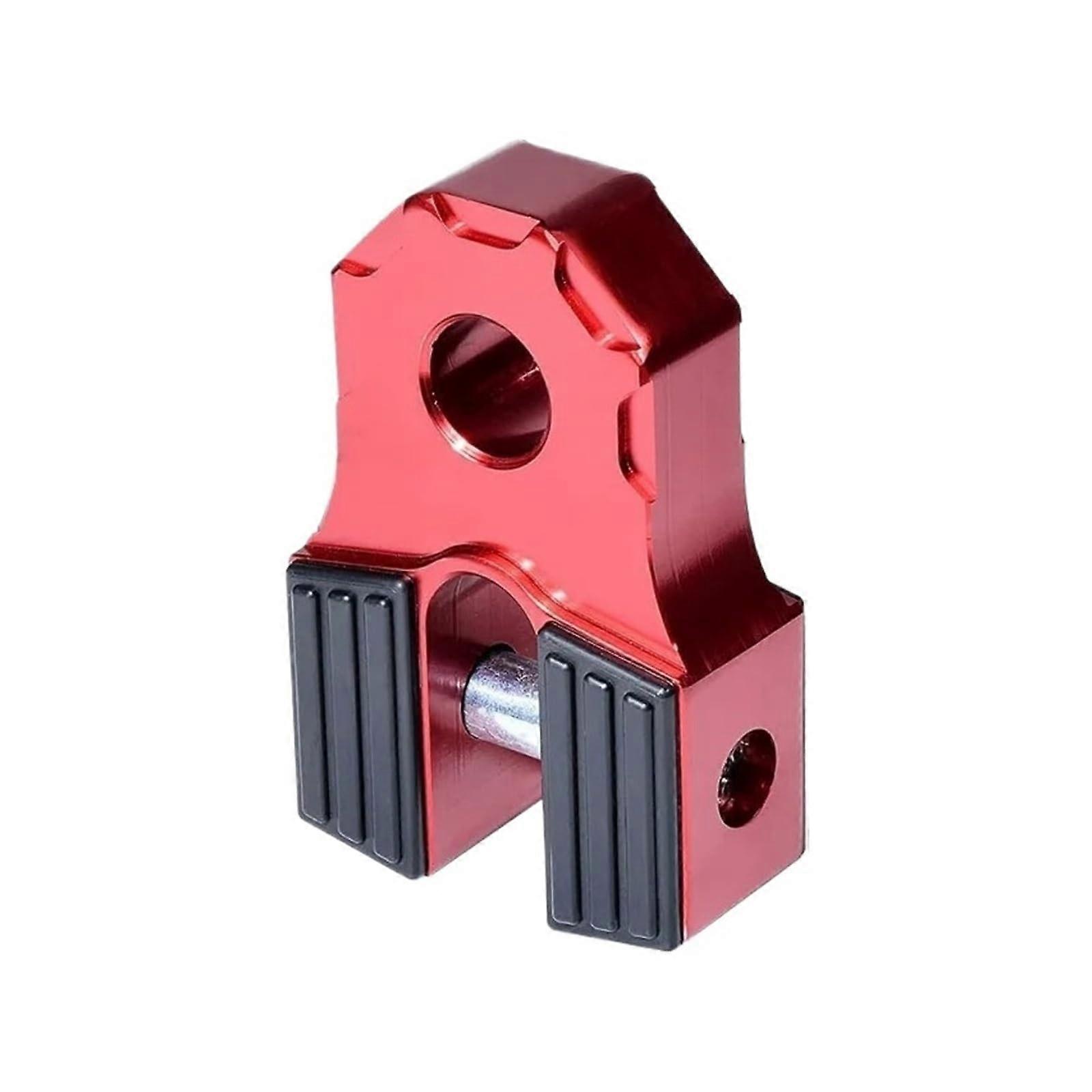 Flat Winch Shackle Recovery Hook 30,000LB Tow Haul Assembly for ATV UTV with Steel Pin and Rubber Protection Red