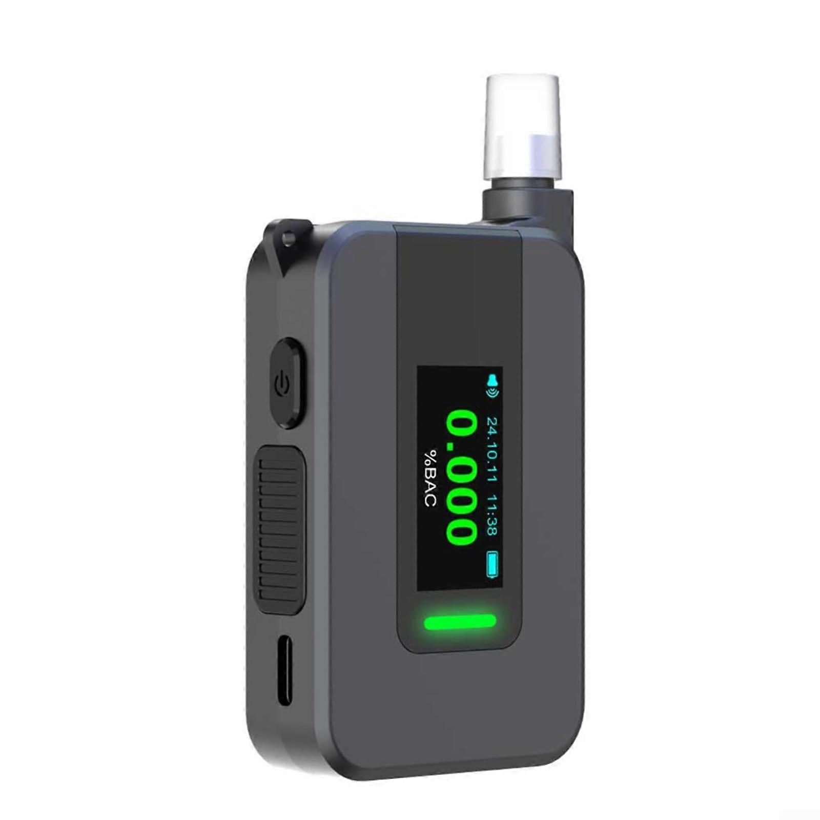 Portable Electrochemical Breathalyzer With Voice Report, LED Display, Accurate, Fast Charging, Drunken Driving Detection