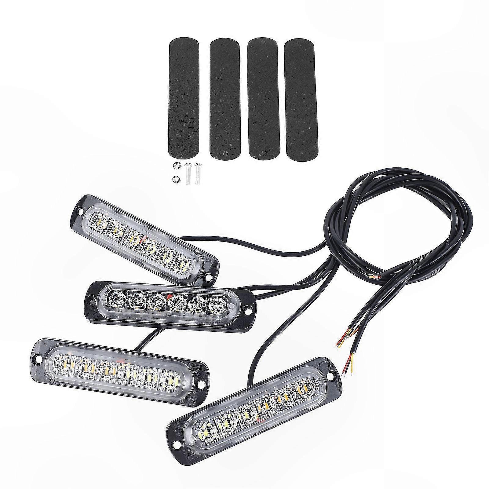 4-Piece Aluminum Side Marker Lights with 18 Modes for Vehicles