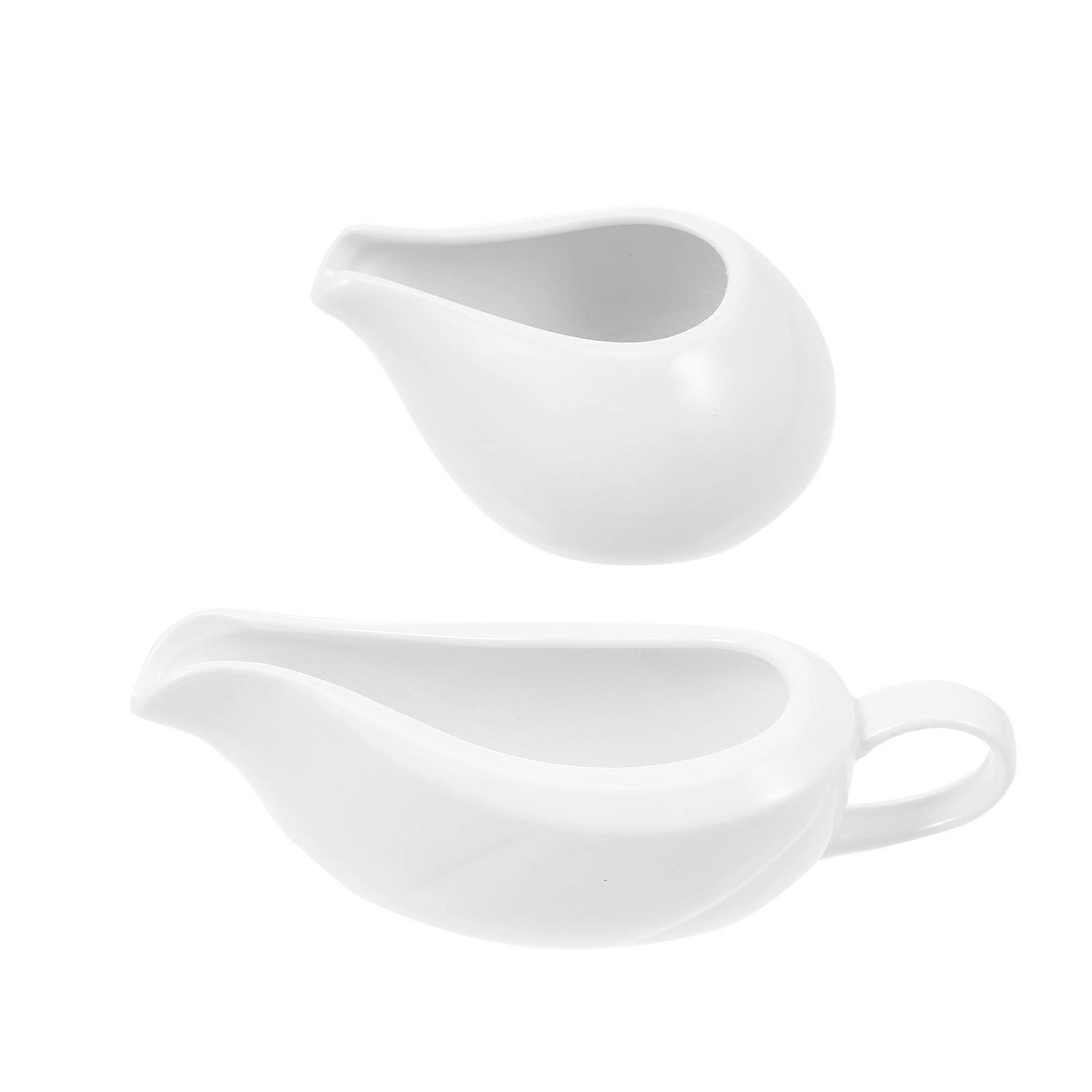 Ceramic Container for Storage Holder White Porcelain Dining Table Cleanliness 2Pcs