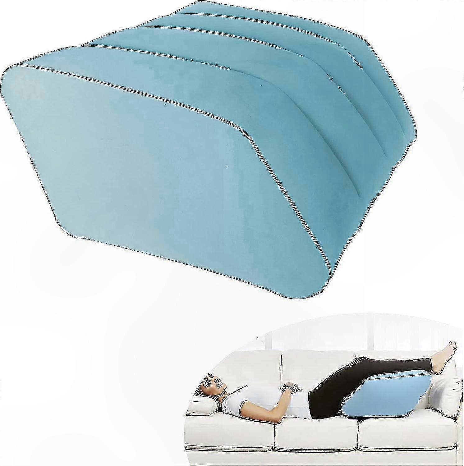 Leg Elevation Pillow, Inflatable Support Cushion for Improved Circulation, Blue