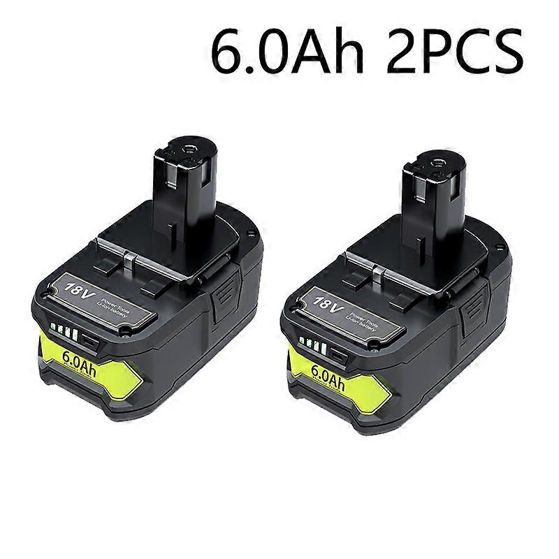 6Ah for RYOBI P108 18V One+ Plus Battery 18 Volt Lithium-Ion Power Tools P104 P107 RB18L50 RB18L20 P108