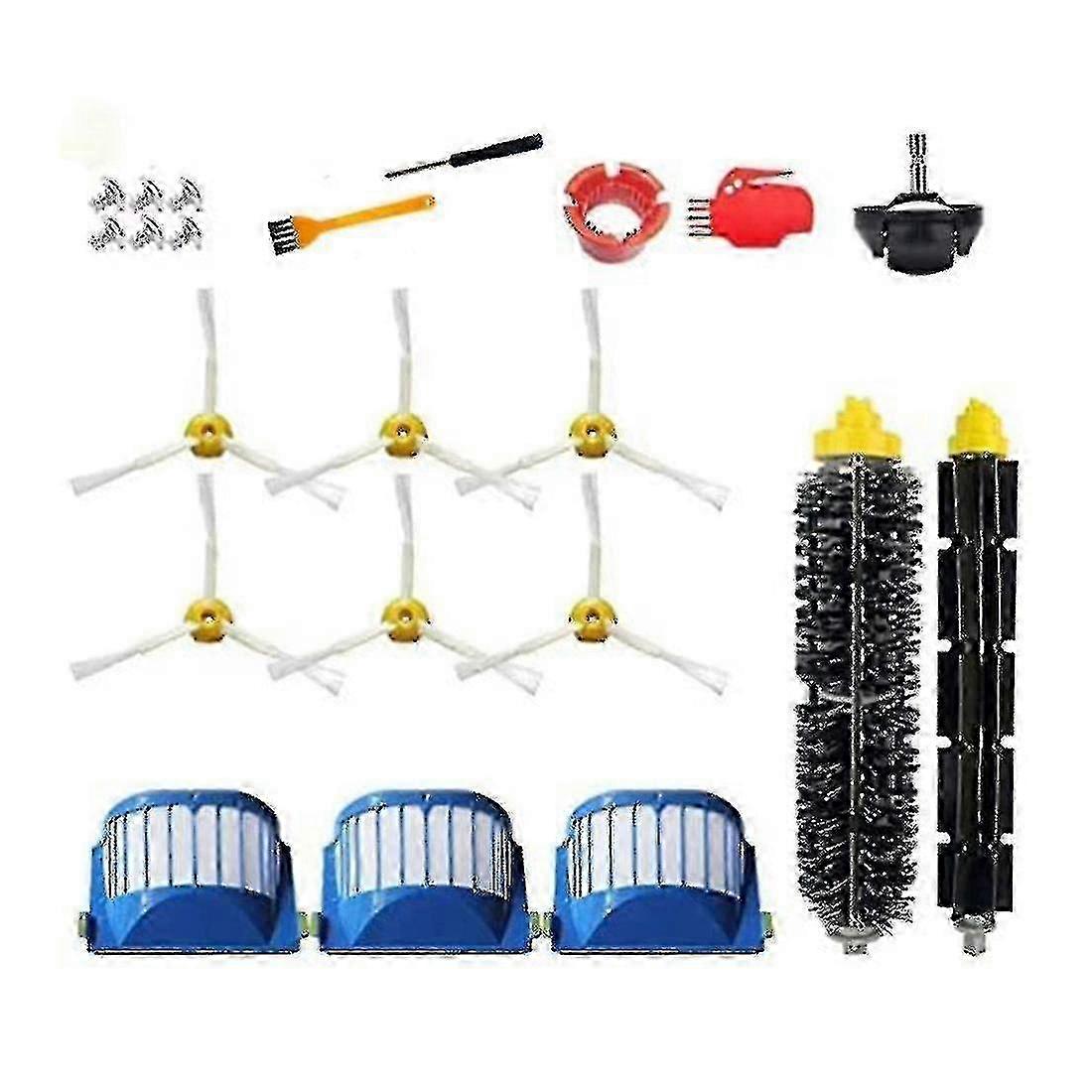 Replacement Parts Kit for Robotic Vacuum Cleaner 600 Series with Side Brush, Filter, and Battery