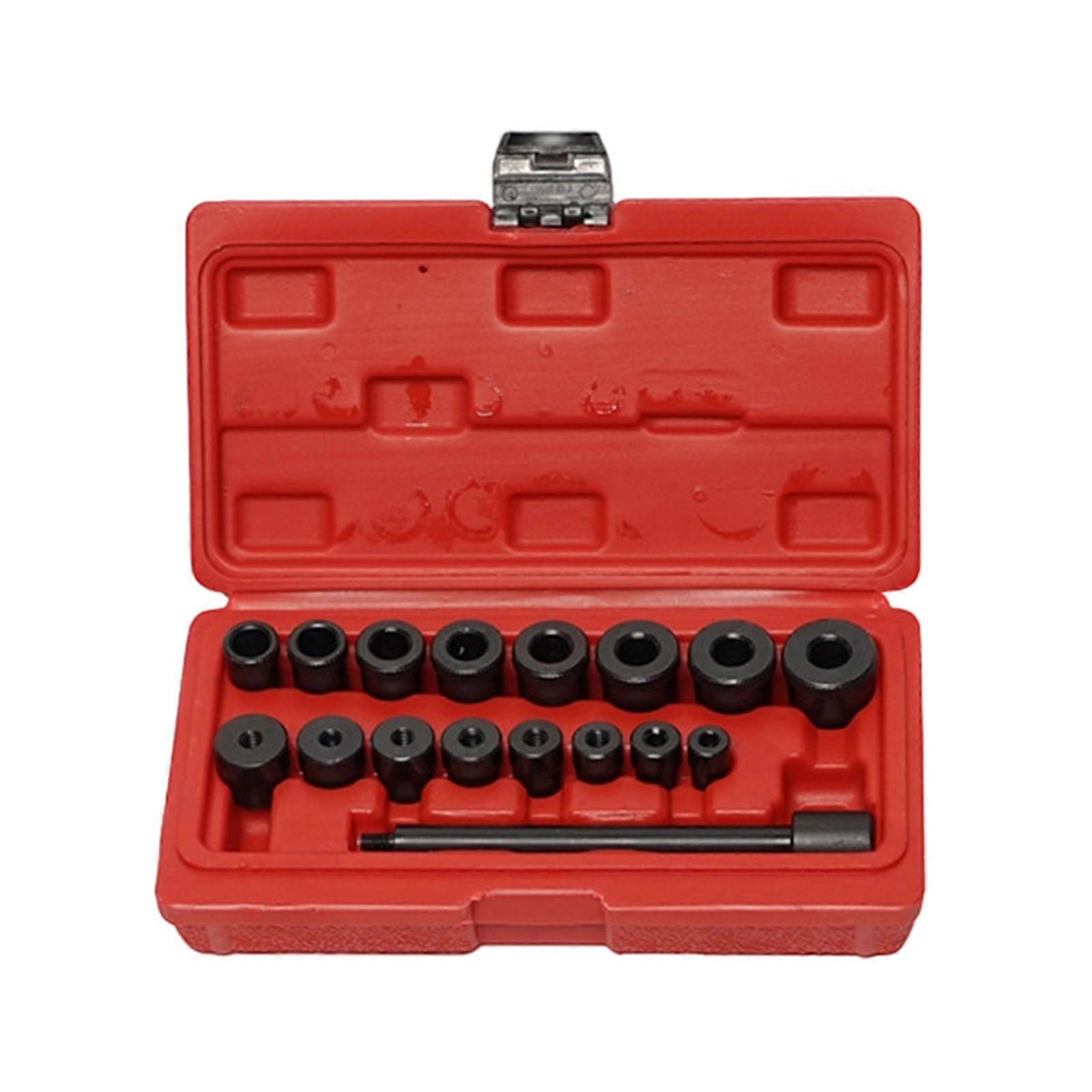 17pc Carbon Steel Clutch Alignment System Tool Set 0.1mm Error Control For 99% Car Models Includes Portable Storage Case Multicolor