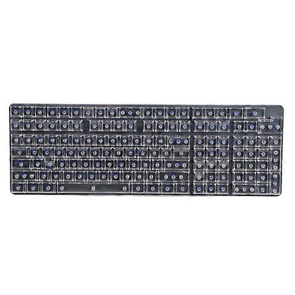 132 Keys Mechanical Keyboard Keycaps CBSA Height Transparent Ergonomic DIY Clear Keycaps White Blue Letters