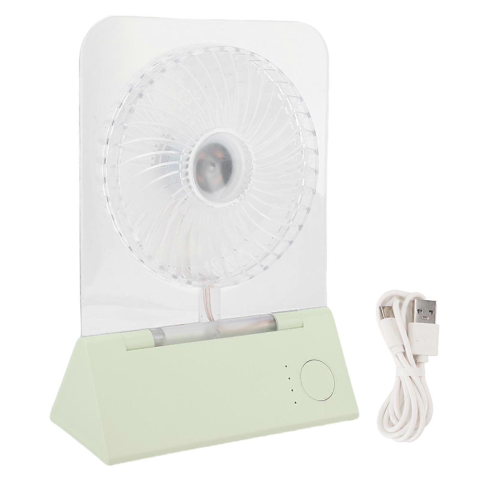 Transparent Desktop Fan Magnetic Wall Mounted Foldable Colorful Breathing Light 4 Wind Speed Silent Portable for Daily Home Camping