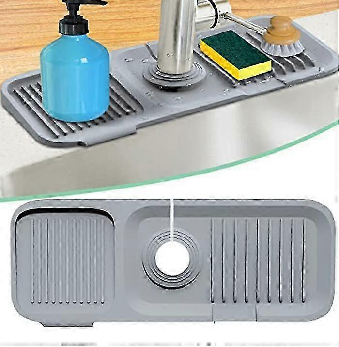 Kitchen Sink Splash Mat 24 Inch Silicone Sink Faucet Mat