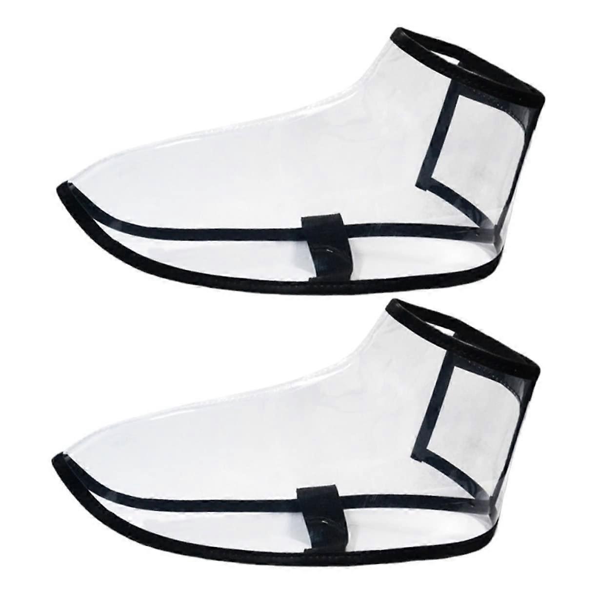 Transparent Barber Shoe Covers Small Size S Durable TPU Material For Hair Stylists And Food Service Workers