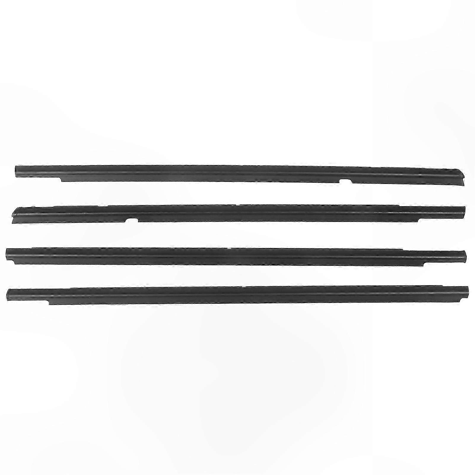 4PCS Window Moulding Trim for Front Rear 2008-2017 Lancer Weatherstrip Seal Kit