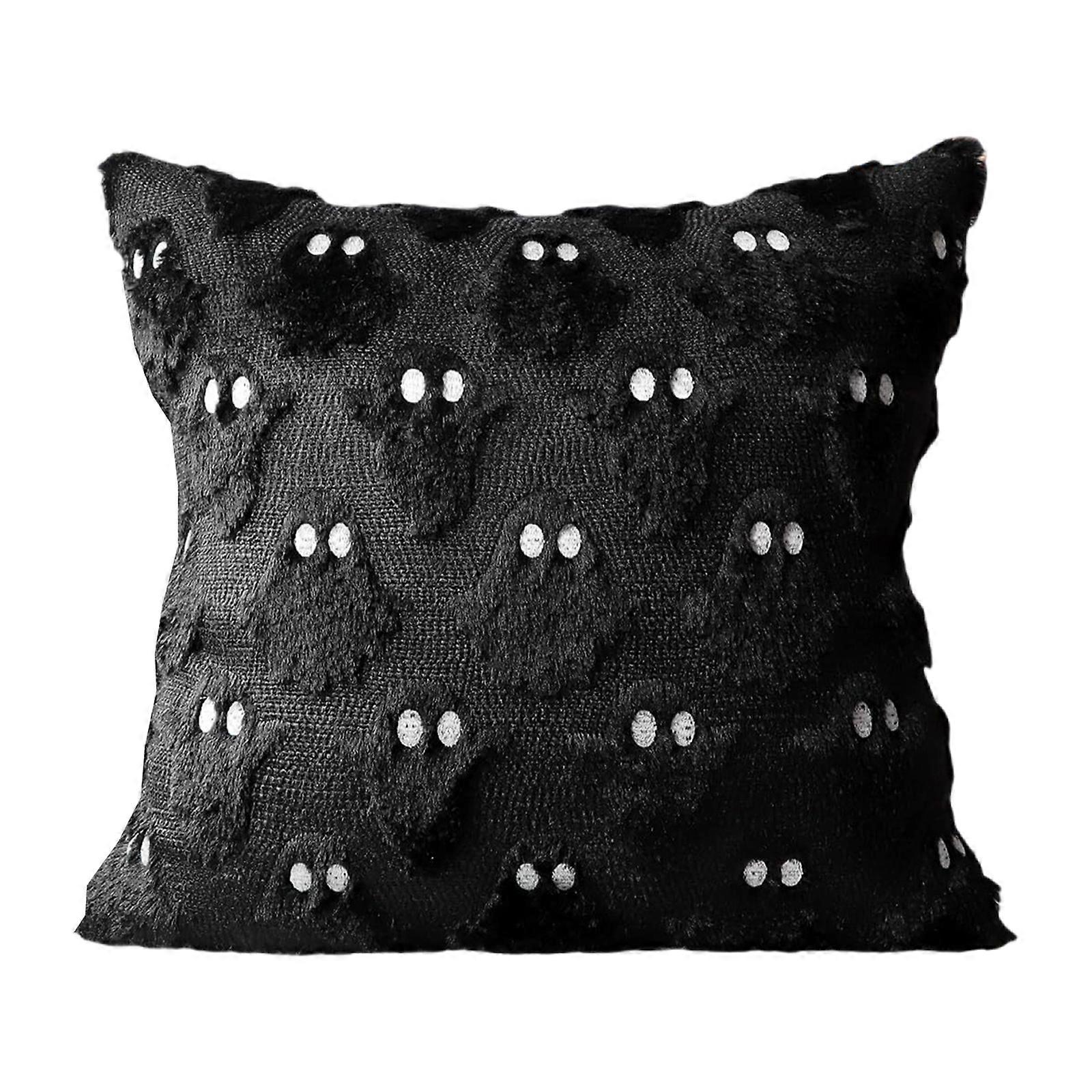 Bat Pattern Specters Themed Pillow Cover for Halloweens Decorations Sturdy Plush Fabric Multicolor