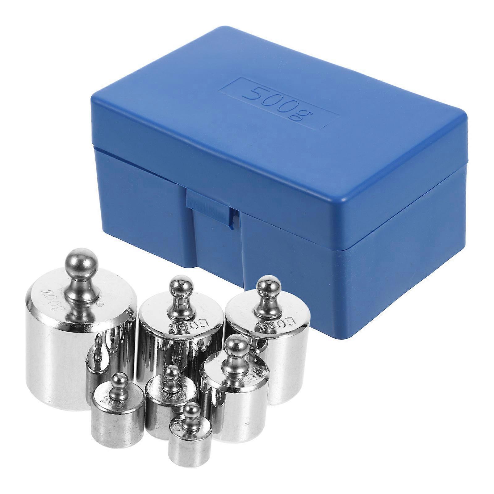 Steel Calibration Weights for Digital Scale Balance with High Accuracy Silver Color Practical for Laboratory Use 1 Set