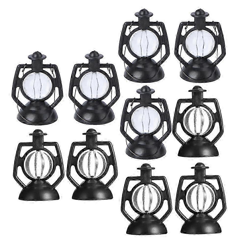 Miniature Lantern 10Pcs Retro Photo Props Desktop Ornaments 3X2X2cm For Friends With Children Decoration