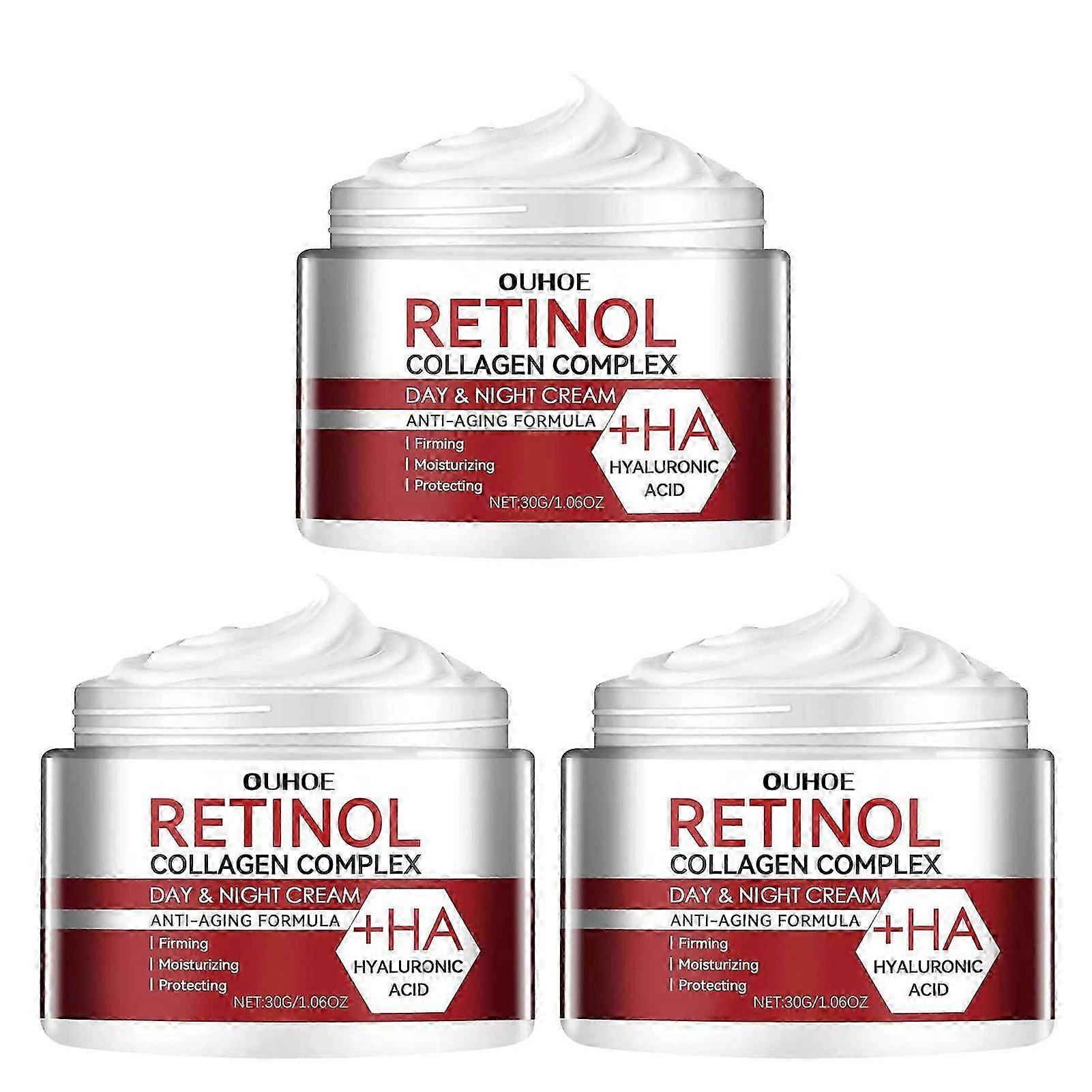 Complexe de collagène au rétinol Jour & Crème de nuit - Hydratant anti-âge pour les ridules et les soins de la peau