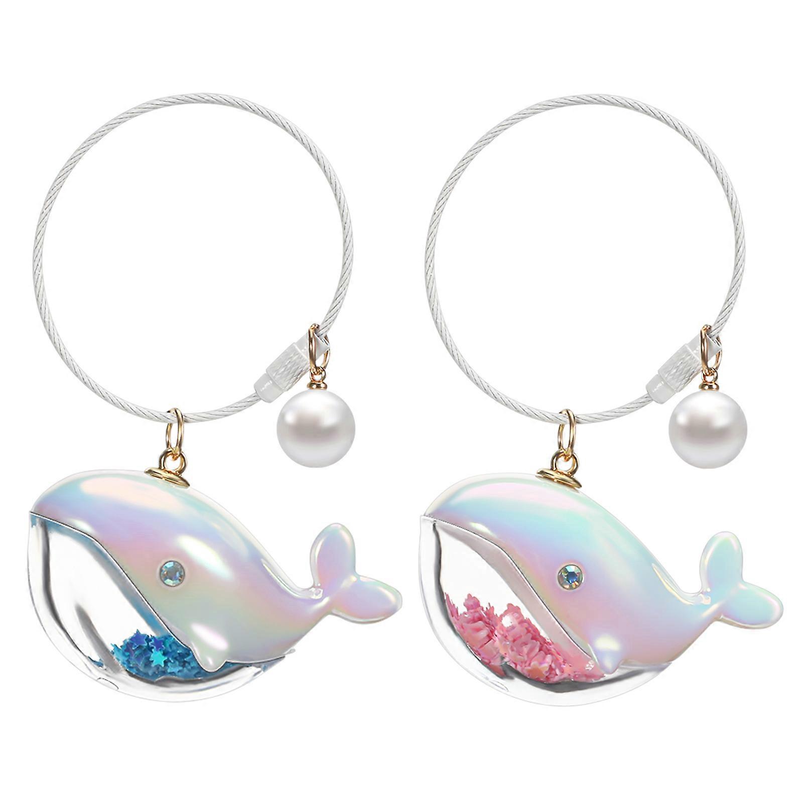 Ocean Themed Whale Keyring Set for Key Organization 8Pcs with Creative Pendant