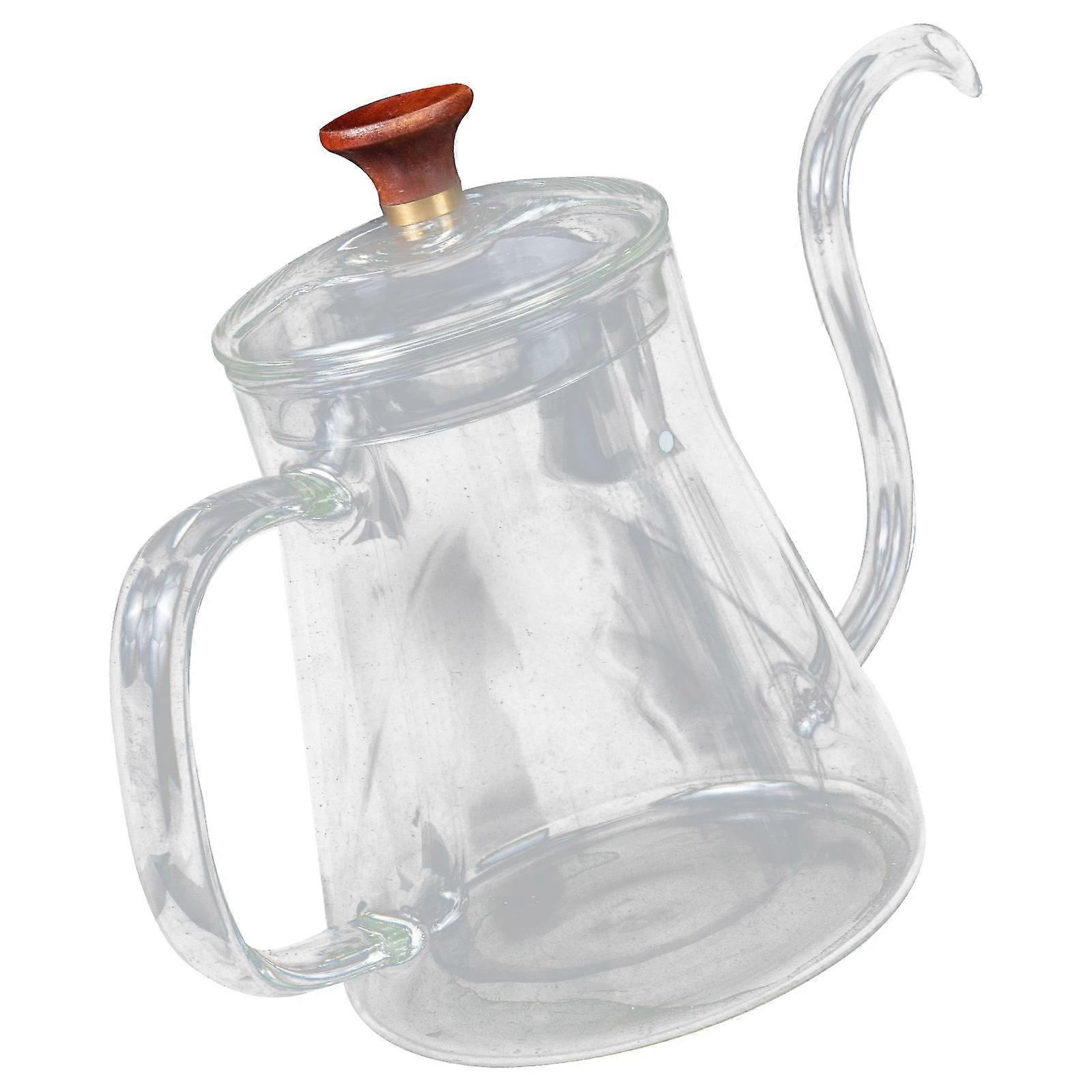 Handheld Coffee Kettle Coffee Pot for Storage Glass Transparent