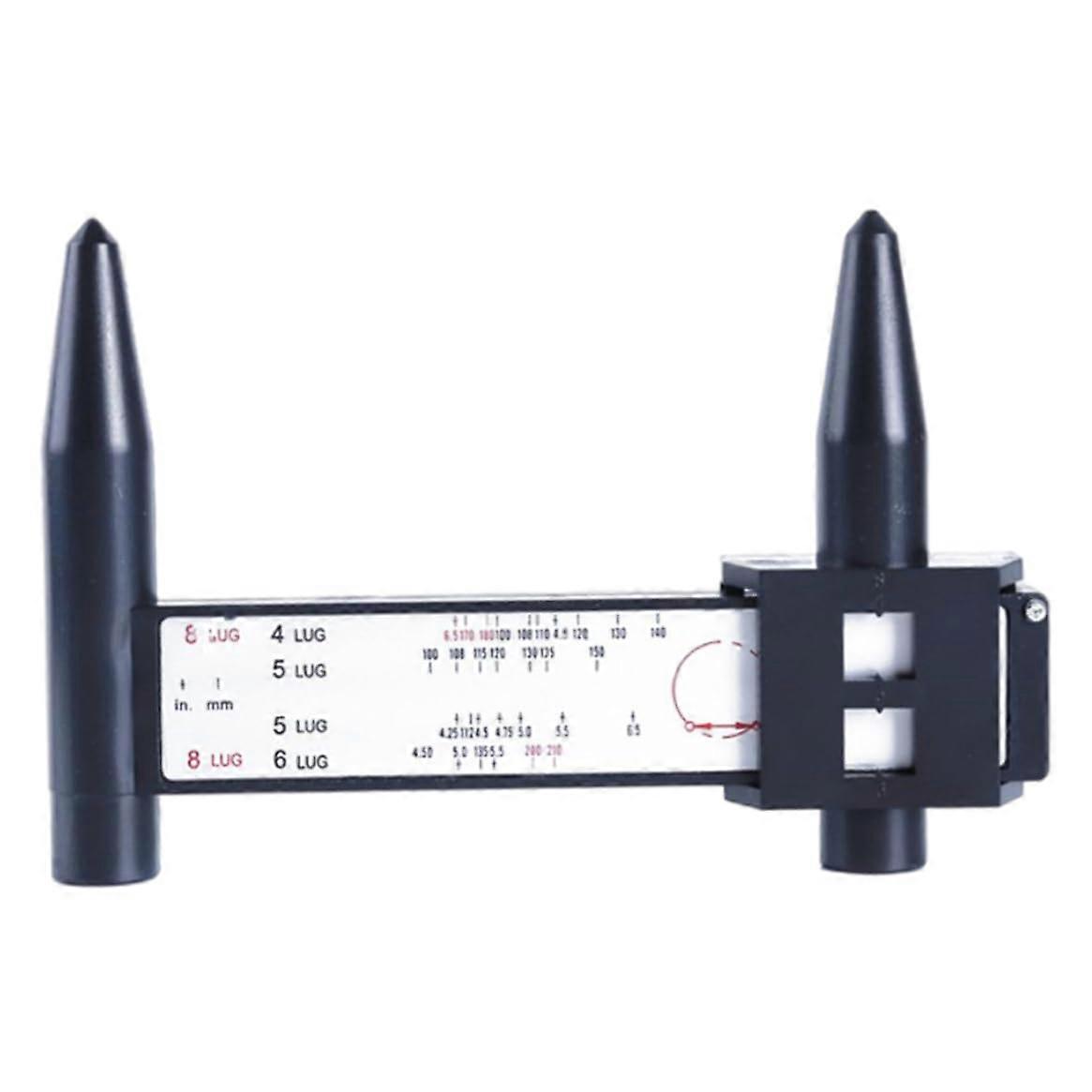 PCD Gauge Wheel Rim Gauge Sliding Caliper For 4, 5, 6, 8Hole Bolt Pattern Measuring Tool