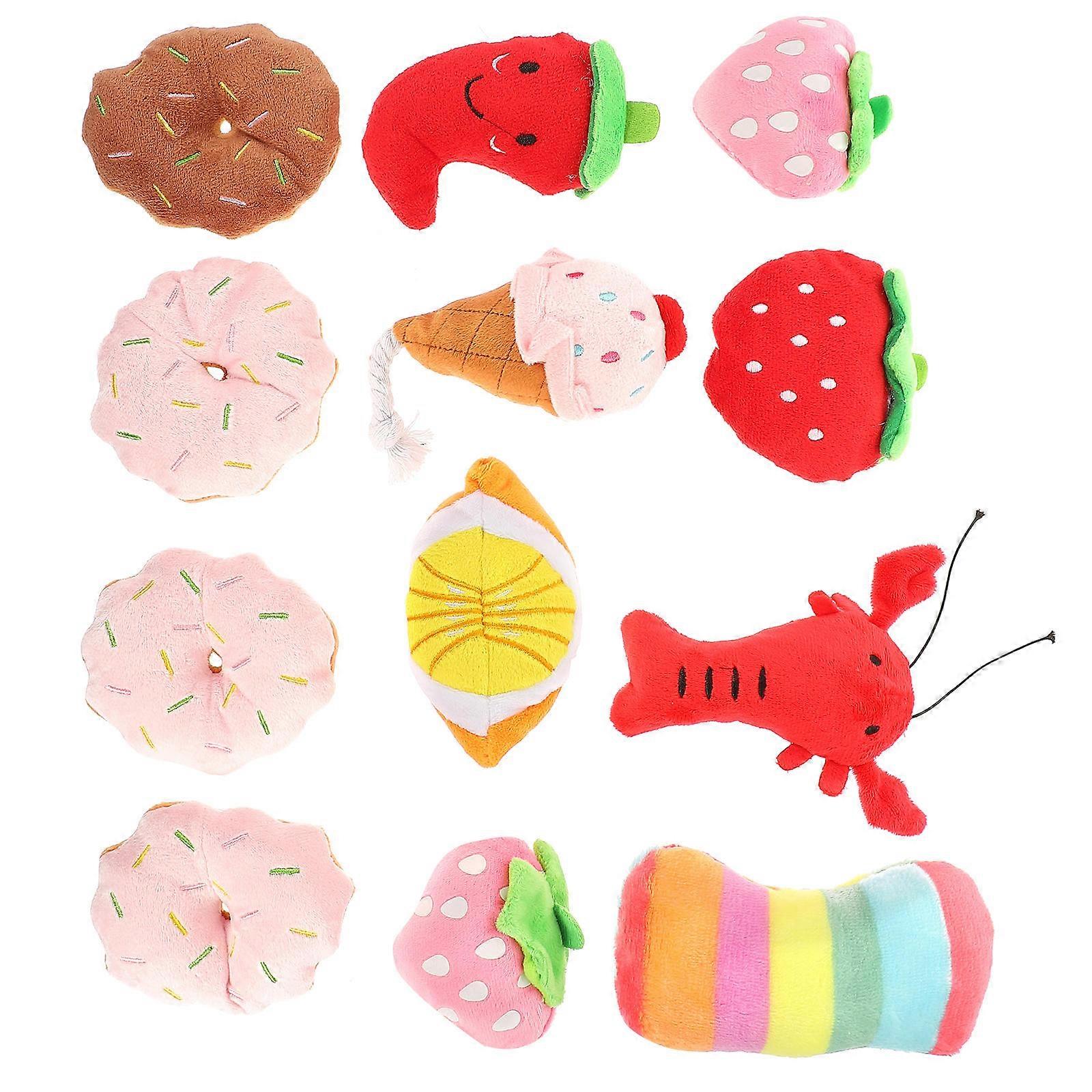 Dog Squeaky Toy Plush Dog Toys Set to Reduce Loneliness 12Pcs