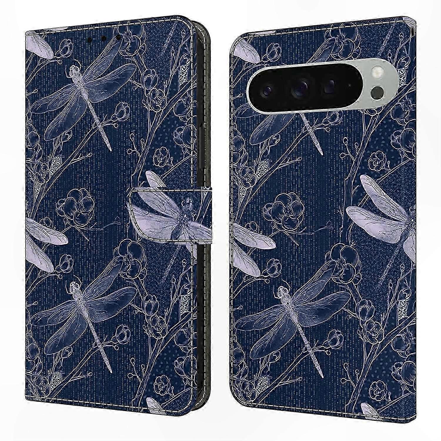 PU Leather Wallet Case with Pattern Printing and Flip Stand for Pixel 10 Pro XL Phone Cover