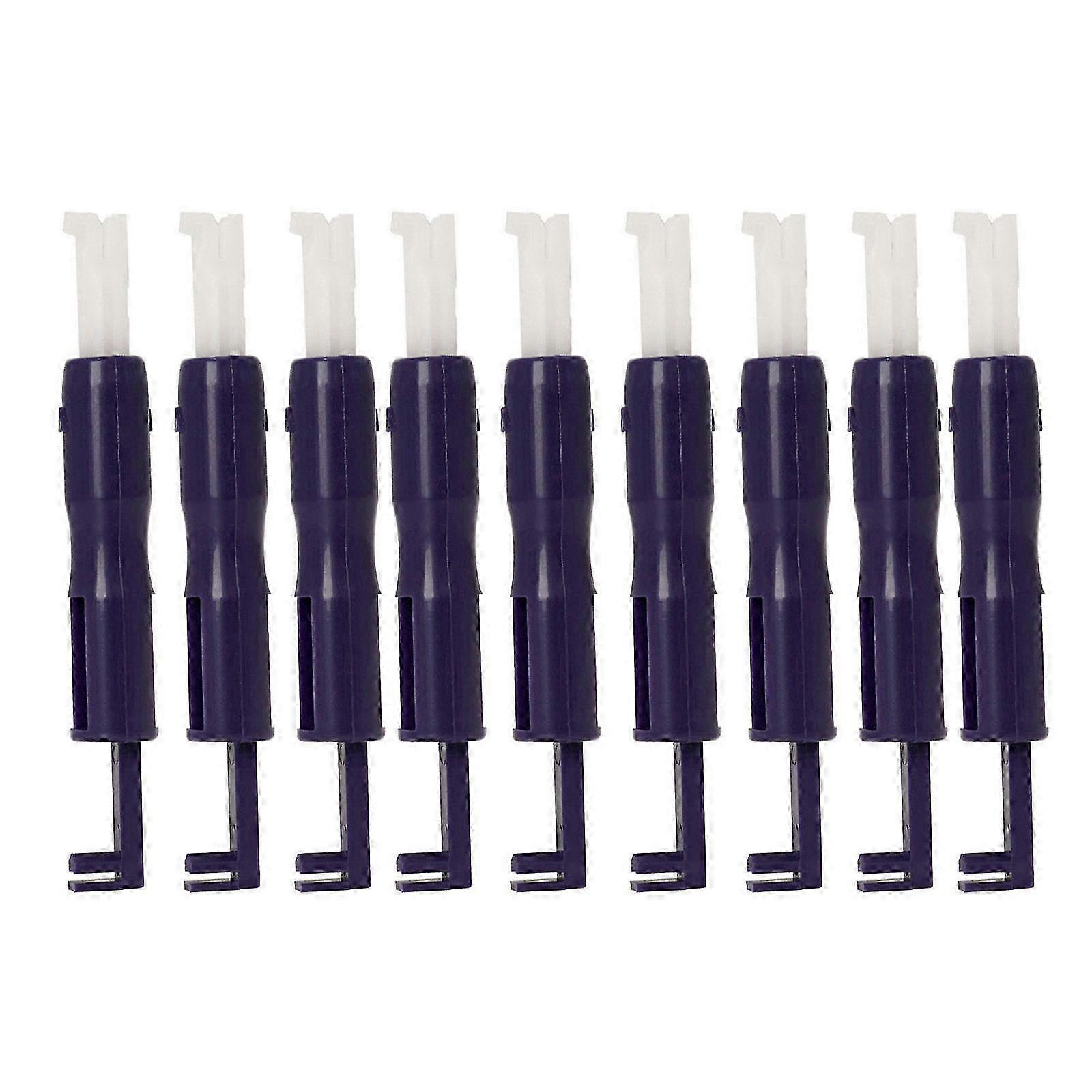 10Pcs Machine Needle Inserter Threader Automatic Needle Threader Quick Sewing Threader Threading Tool for Sewing Machine  Purple blue Edition 0910