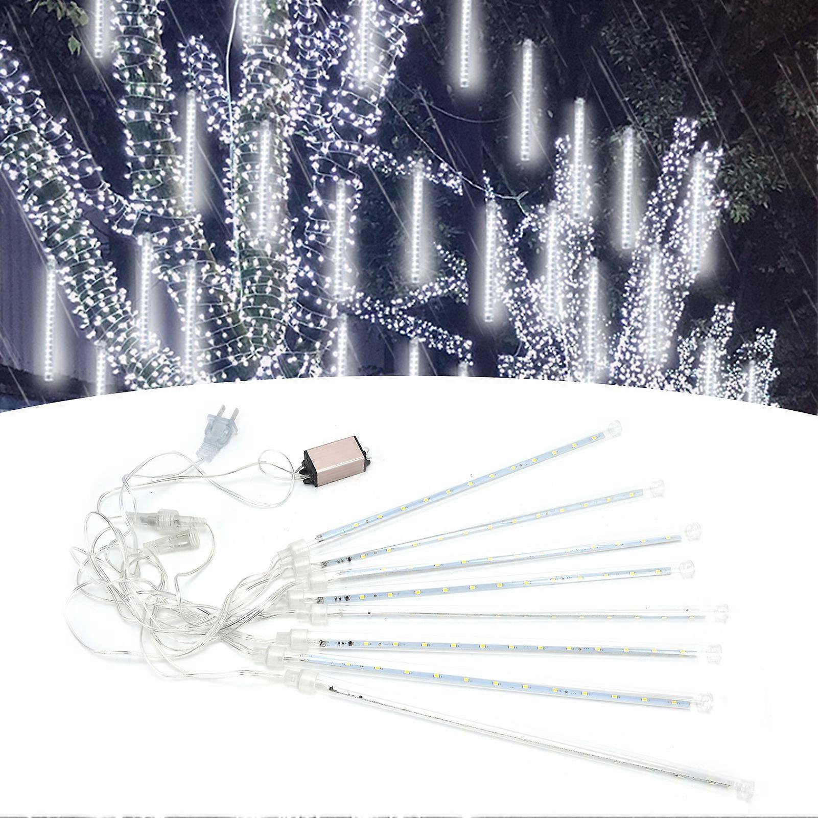 Meteor Shower Light 30cm 24LED Double-Sided White 8 Tubes IP44