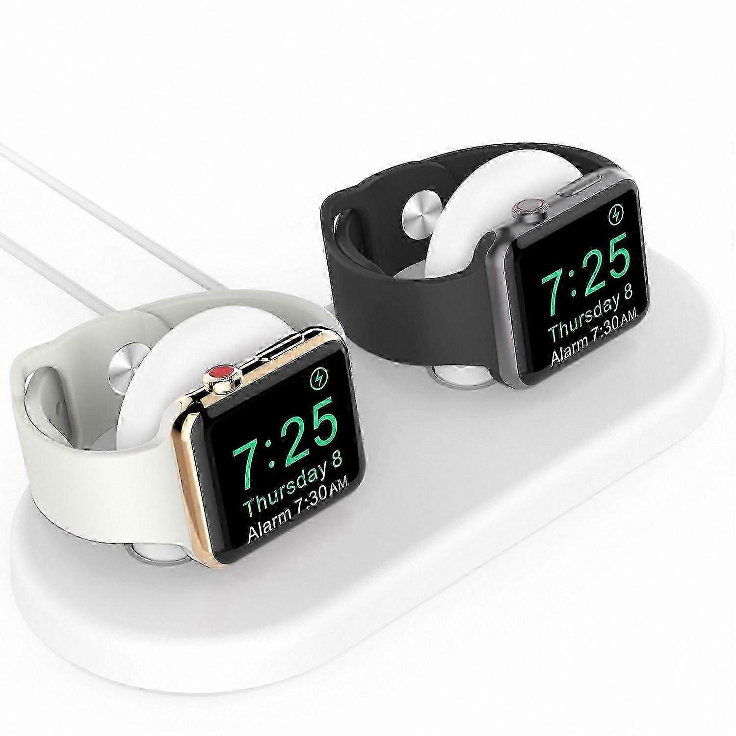 Dual Position Charging Stand for Smart Watch - Compatible with  Watch, White Holder Base