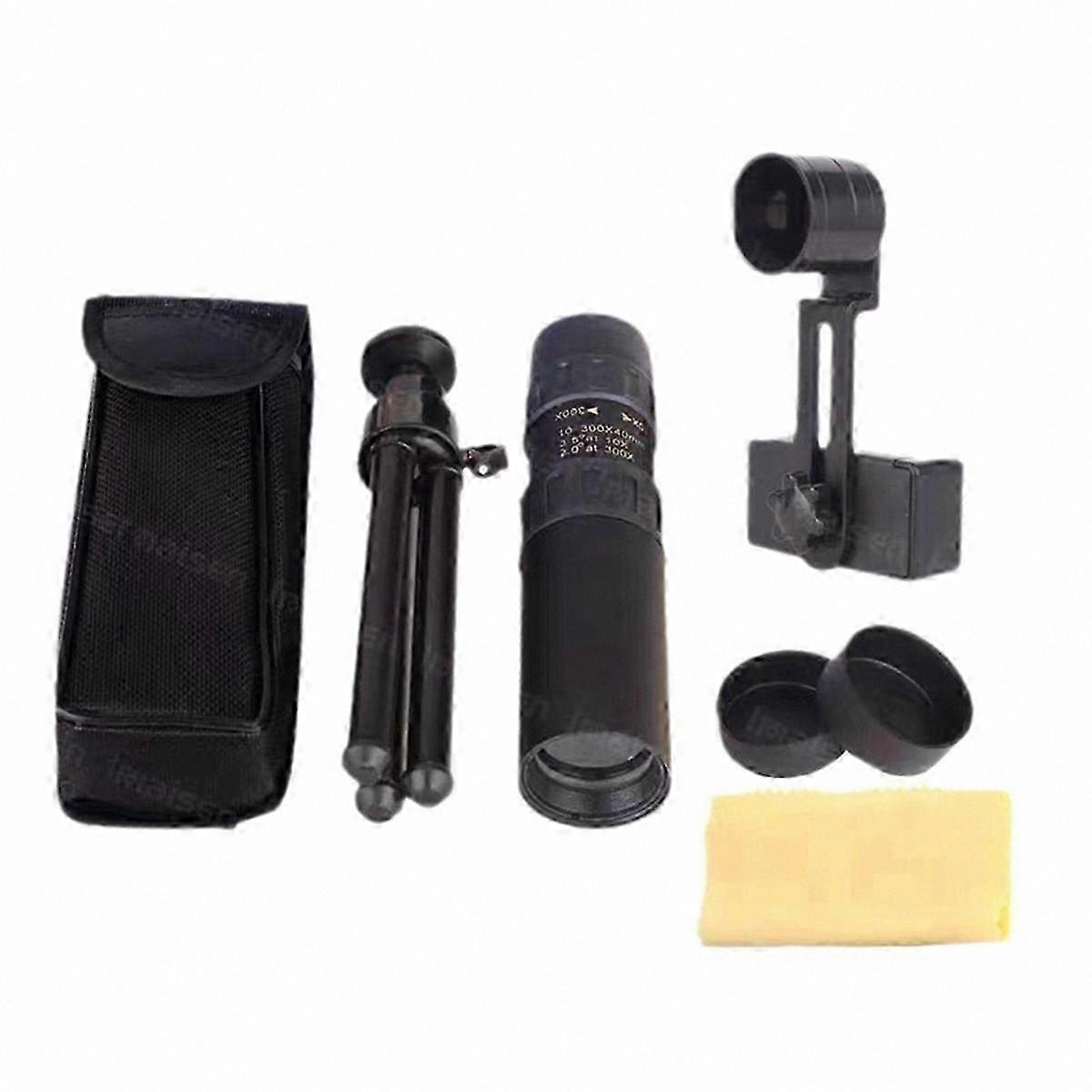 HD Portable Telescope with 10-300X Zoom, Long Range Monocular for Professional and Outdoor Use