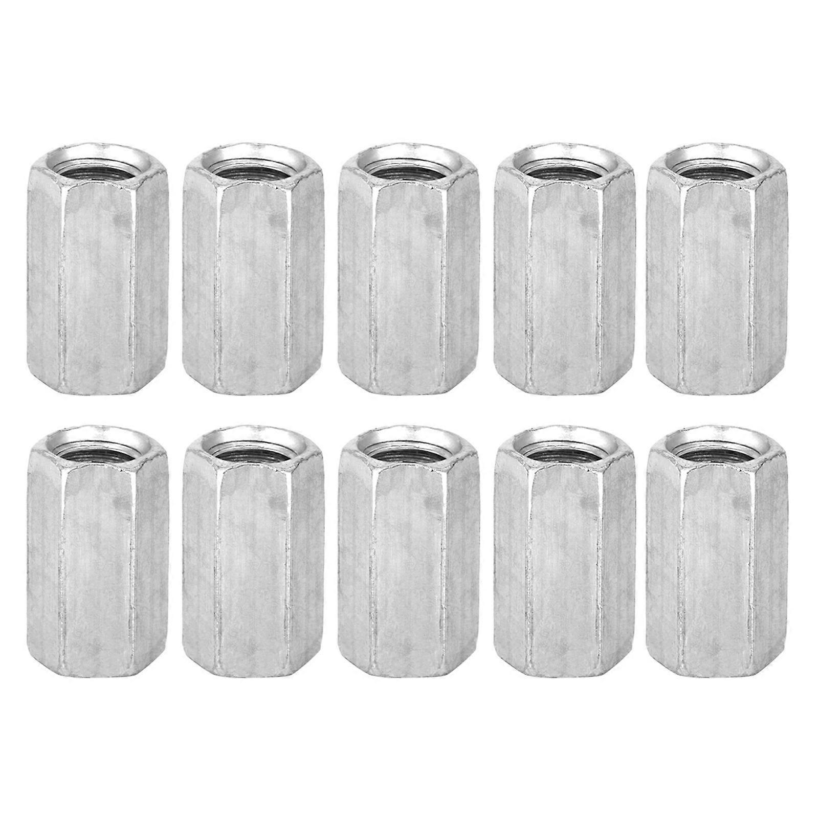 10pcs M8 Long Shank Hex Socket Nuts Threaded Spacers (M8 x 20)