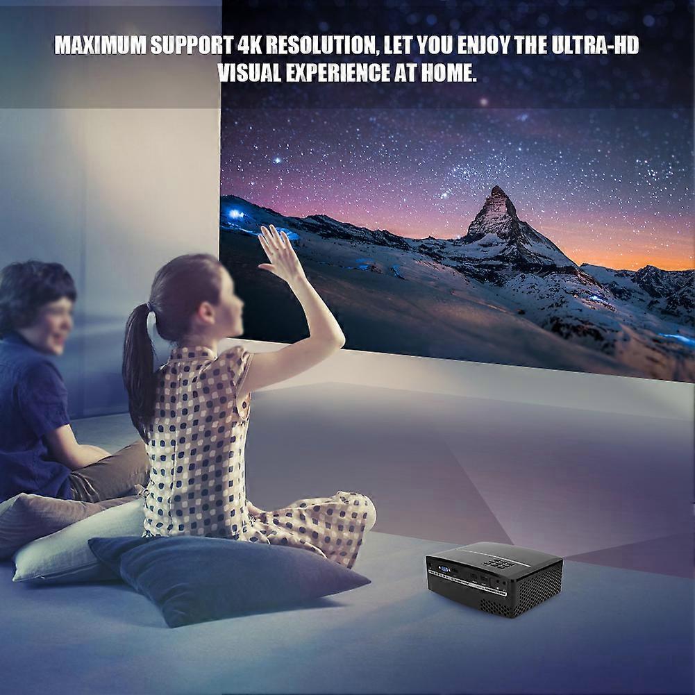 GP80UP Black Portable LED Mini Projector 1.38:1 800x480 SVGA