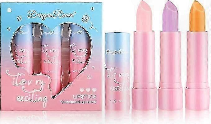 3-Pack Hydrating Lip Balm with Color-Changing Formula - Day & Night Moisture for Dry or Chapped Lips - Natural Lip Care Solution