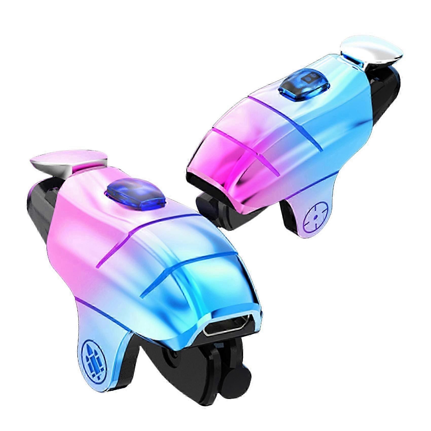 2PCS Phone Gaming Trigger Gamepad Button for PUBG LOL L1R1 Shooter Game Controller for iPhone Android Phone(A)