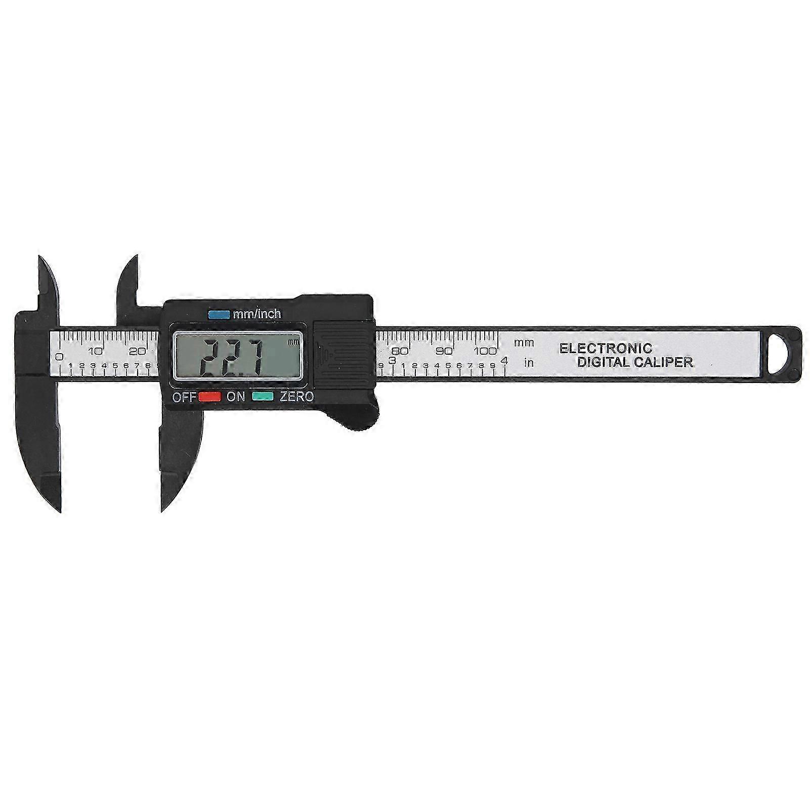Digital LCD Display Caliper High Accuracy Plastic Carbon Fiber Vernier Scale 0-100mm