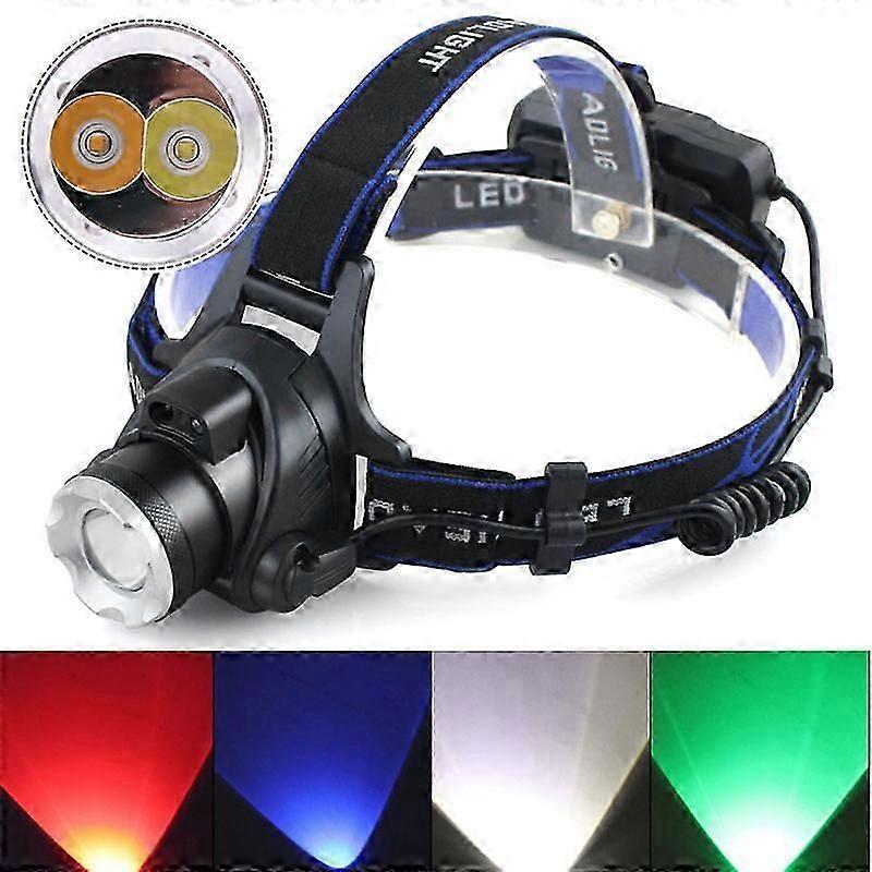 Super Bright LED Headlamps T6 L2 V6 Zoomable Headlight USB Rechargeable 6000lm Head Flashlight Torch lamp Light Lantern