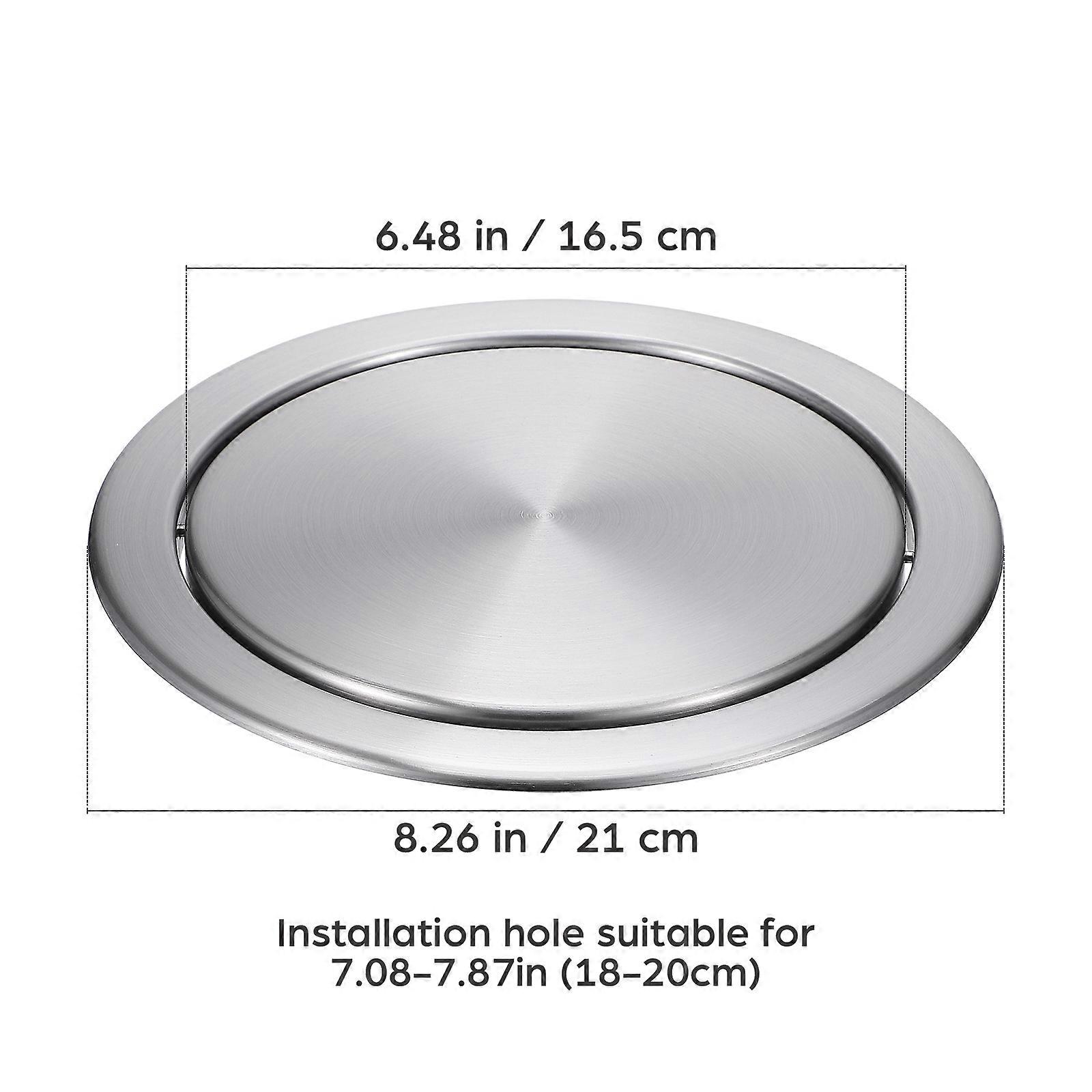 Recessed Counter Top Cover Stainless Steel Flush Trash Can Lid Flap Lid 3Pcs