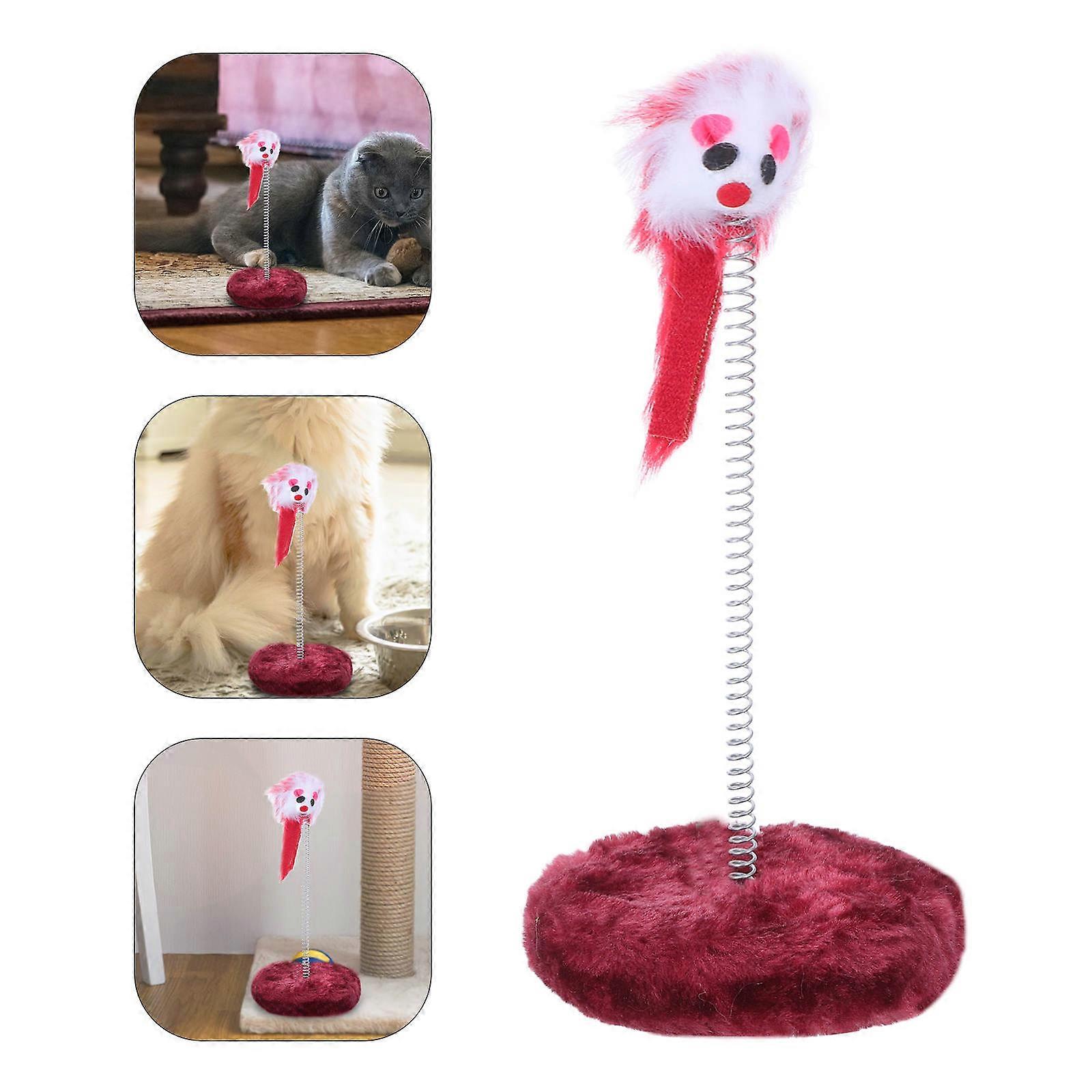 Plush Cat Mouse Teaser Toy for Indoor Fun and Exercise 2Pcs
