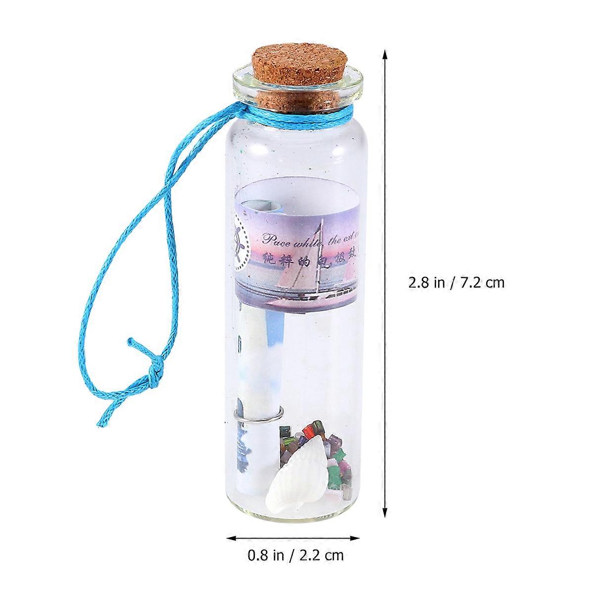 Small Glass Jar Cork Glass Vials for Diy Favors Bamboo Material Multi Color with Cork Top 12Pack