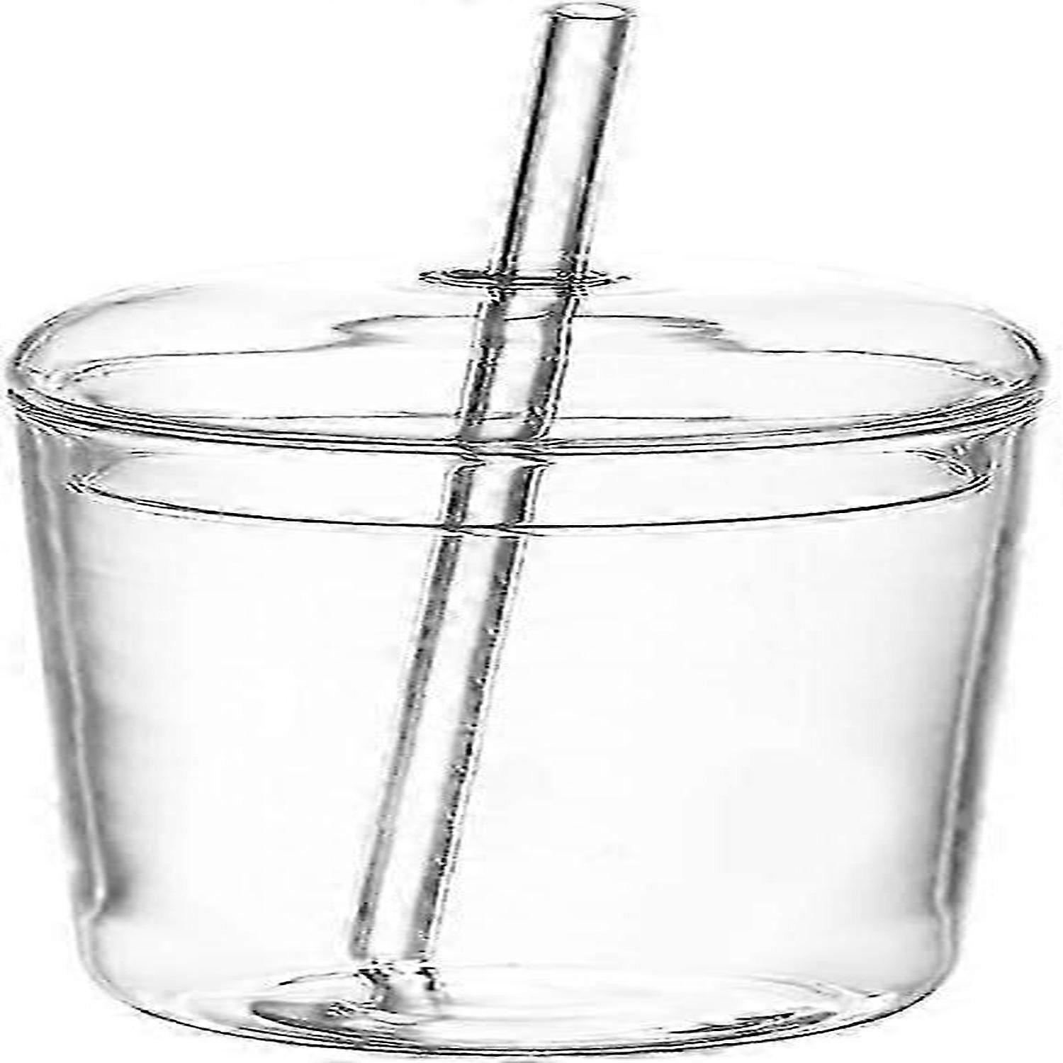 蓋とストロー付きメイソンジャー - ガラスボバカップ 美的カップ - 透明ウォーターボトル 蓋とストロー付き再利用可能なタンブラー