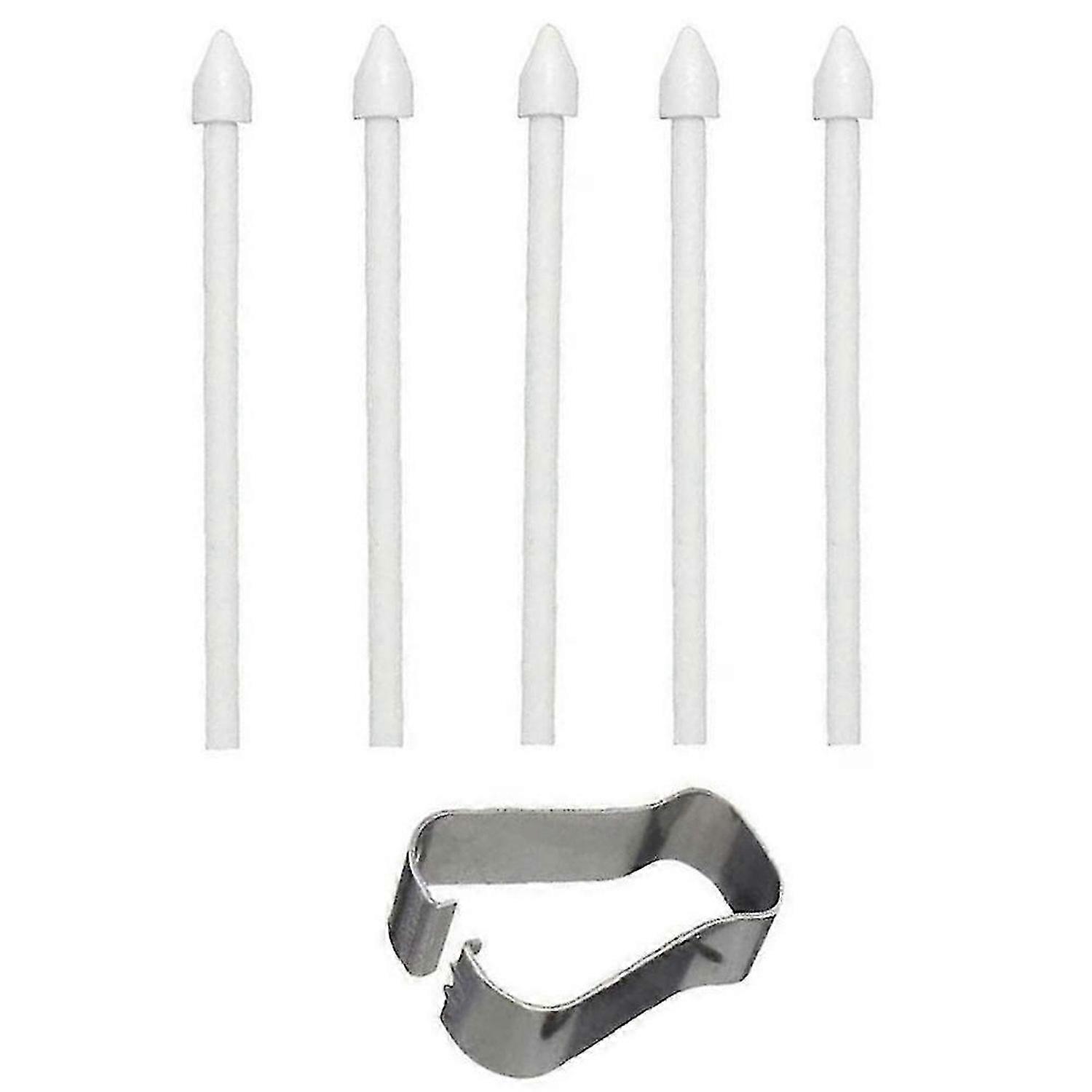 Touch Stylus Tips Nibs+ Pen Clip Tab S7 S7+/S6 Lite/Note10/Note20 Universal Stylus Tip White