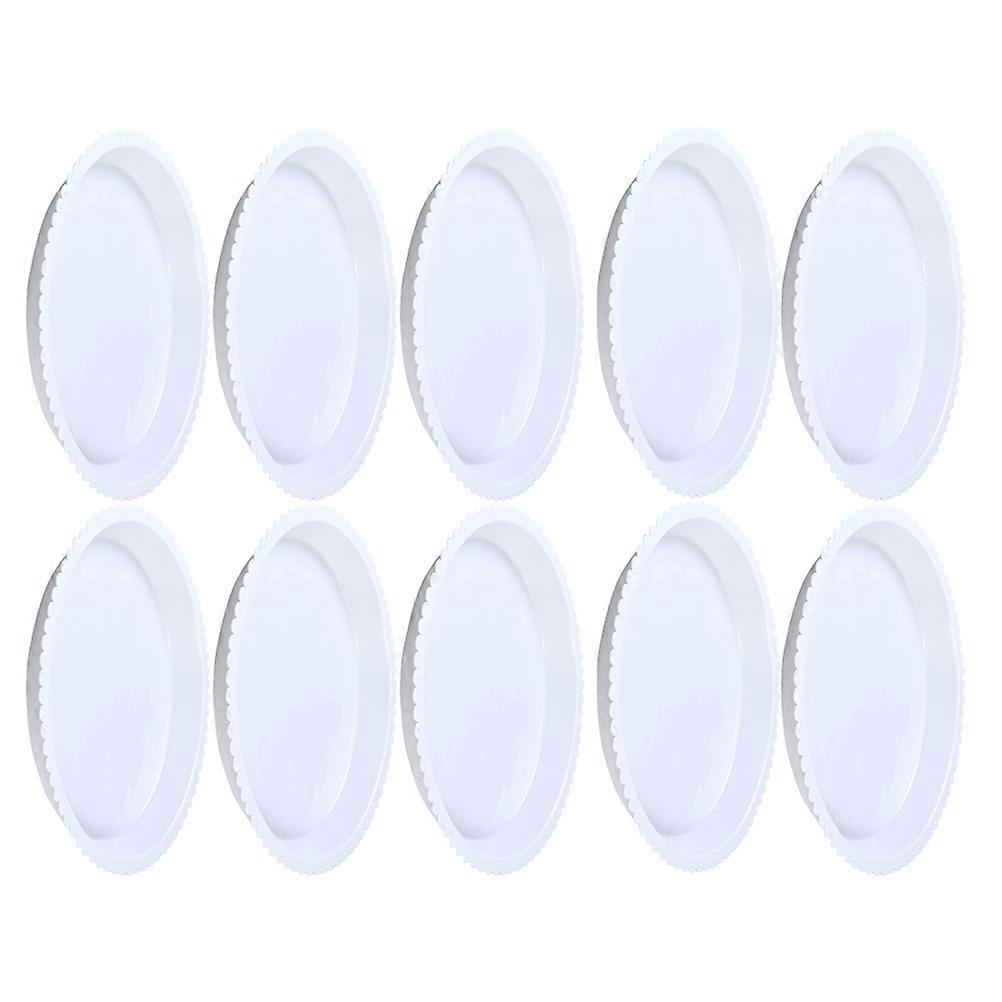 Flowerpot Base Tray Plastic for Flowerpot 10Pcs Durable Round White