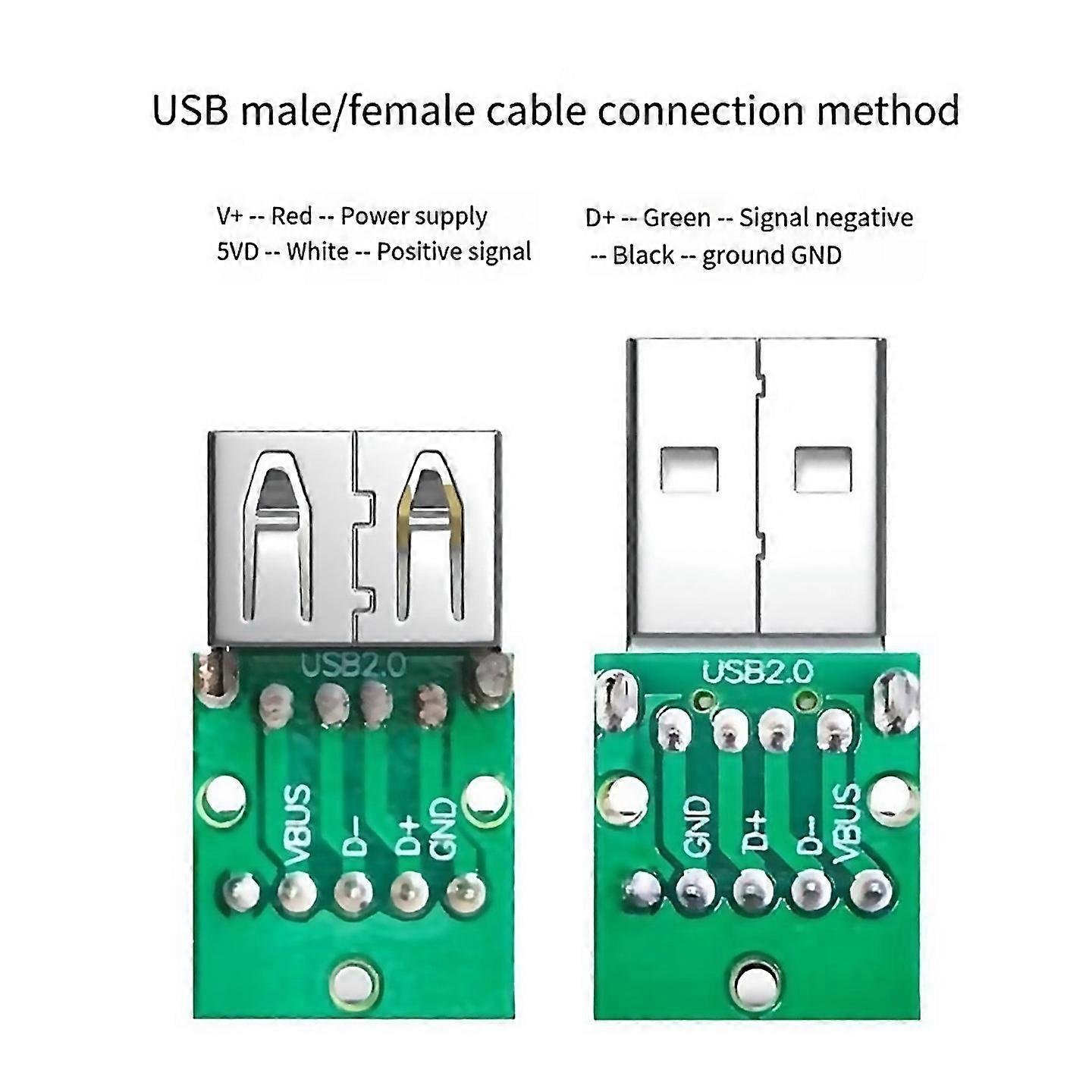 For Usb20 Solderless Adapter Metal Case
