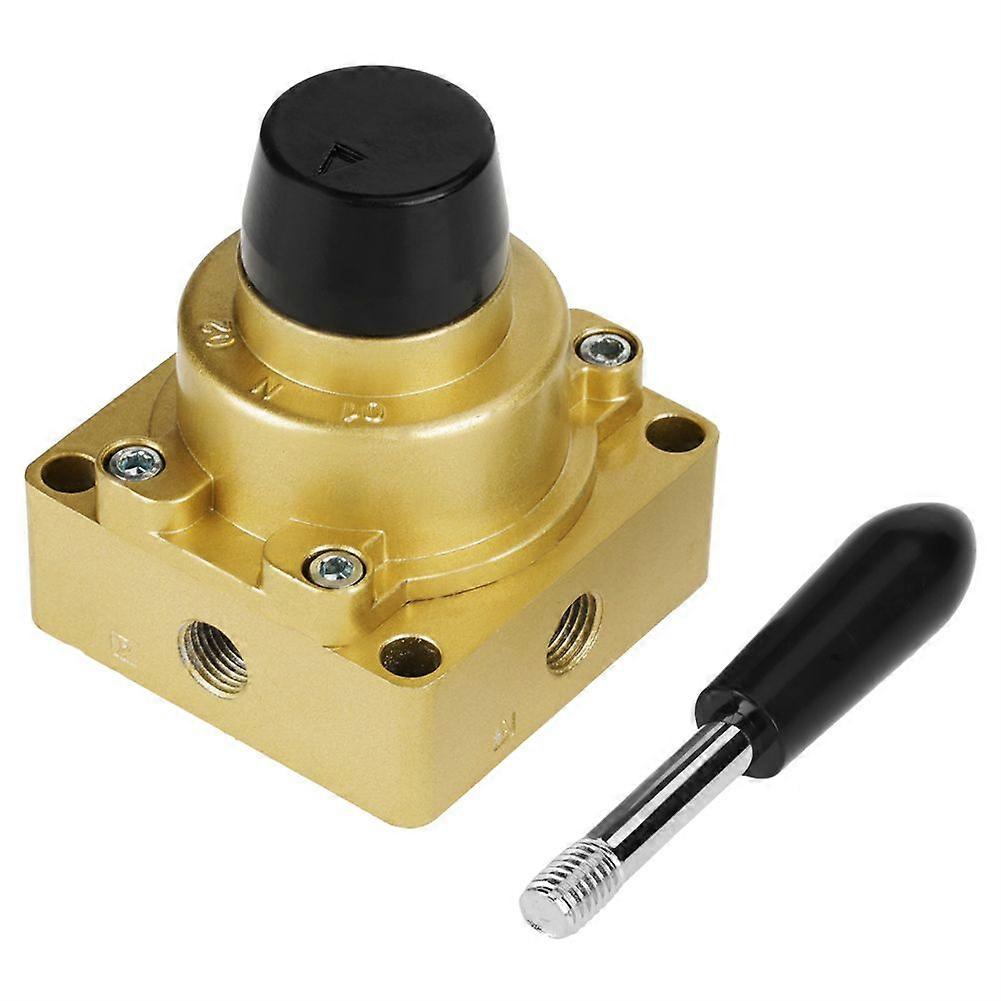 HV-02 PT 1/4" Port 3 Positions 4 Ways Air Pneumatic Hand Lever Valve 1.5-8kgf/cm