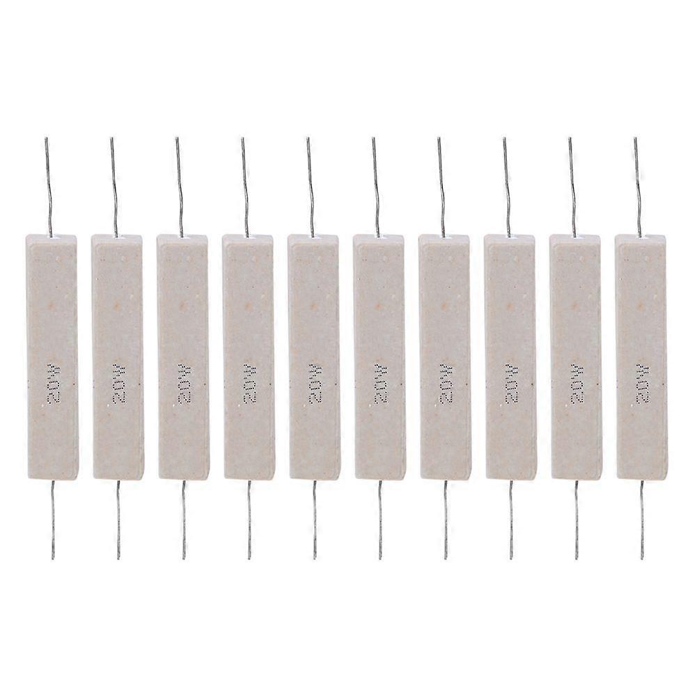 10Pcs Cement Resistor Power Resistance 5% High Accuracy for Printed Circuit Board 20W(100R)