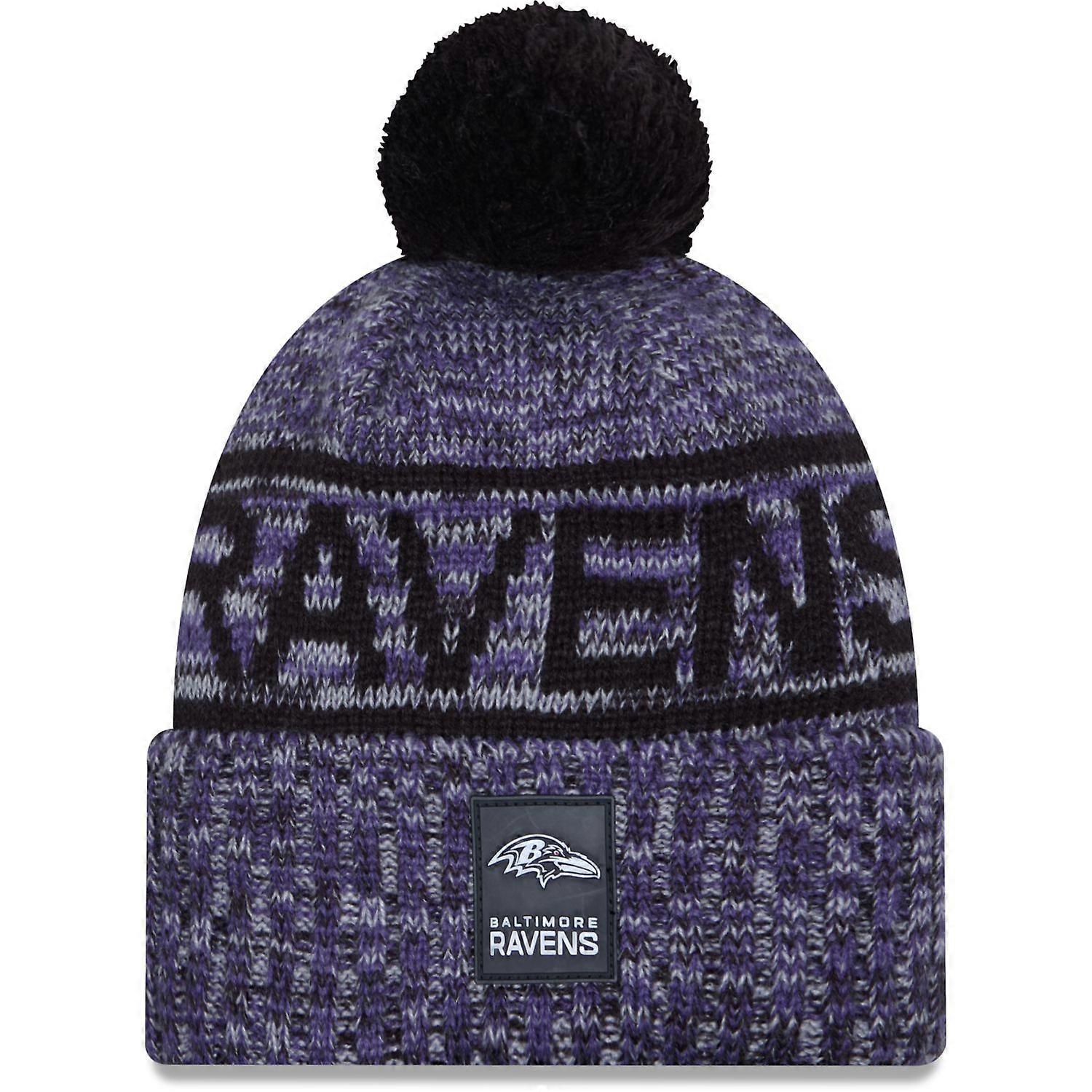 New Era Pompom Winter Hat SIDELINE Baltimore Ravens