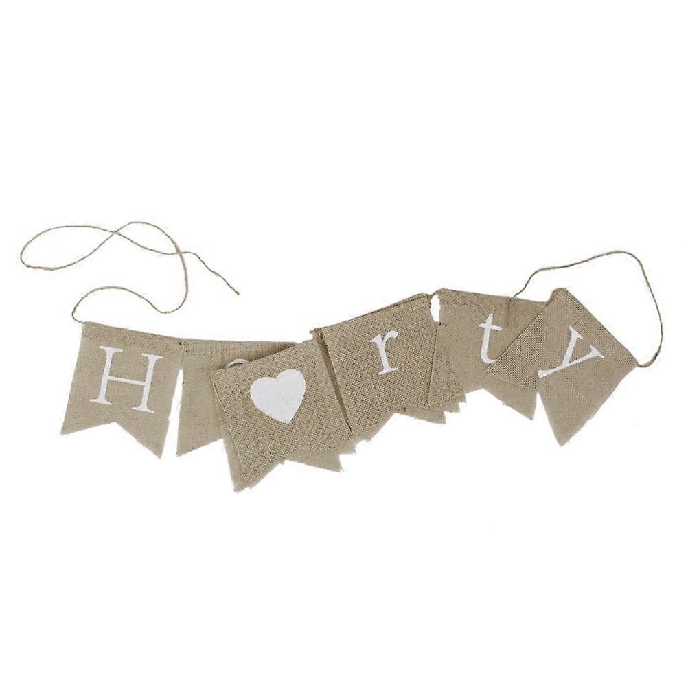 Bridal Shower Party Decoration Hessian Bunting Banner for Party