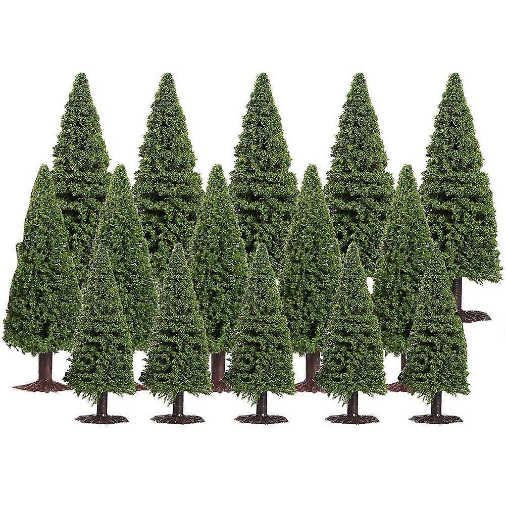 15 Pcs Pine Tree Modle DIY Scenery Landscape Scenery Tree Architecture Trees