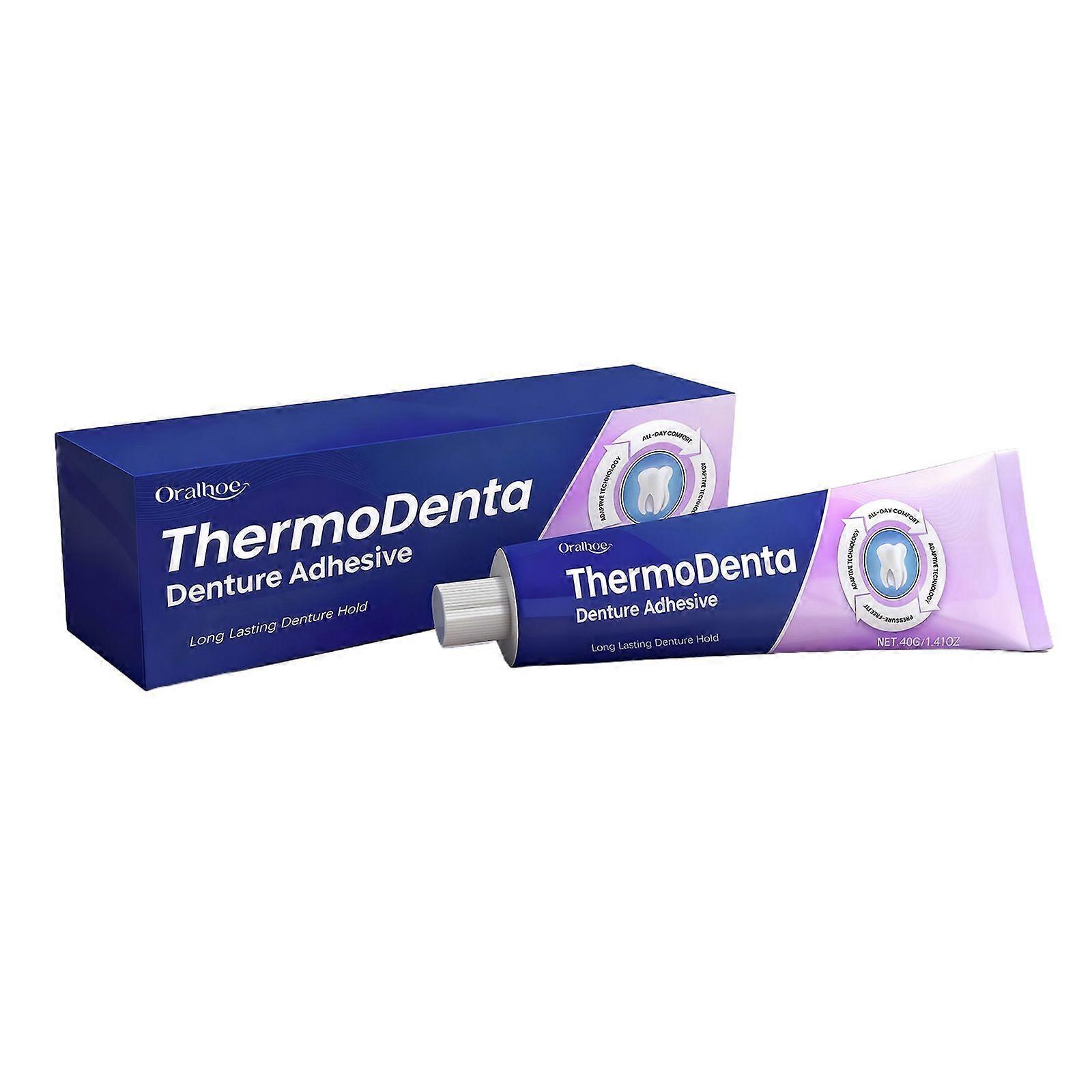 Thermoplastic Denture Adhesive, Refits and Tightens Loose Upper and Lower Dentures and Partials, Comfortable, Secure Denture Grip for Up to 4 Days